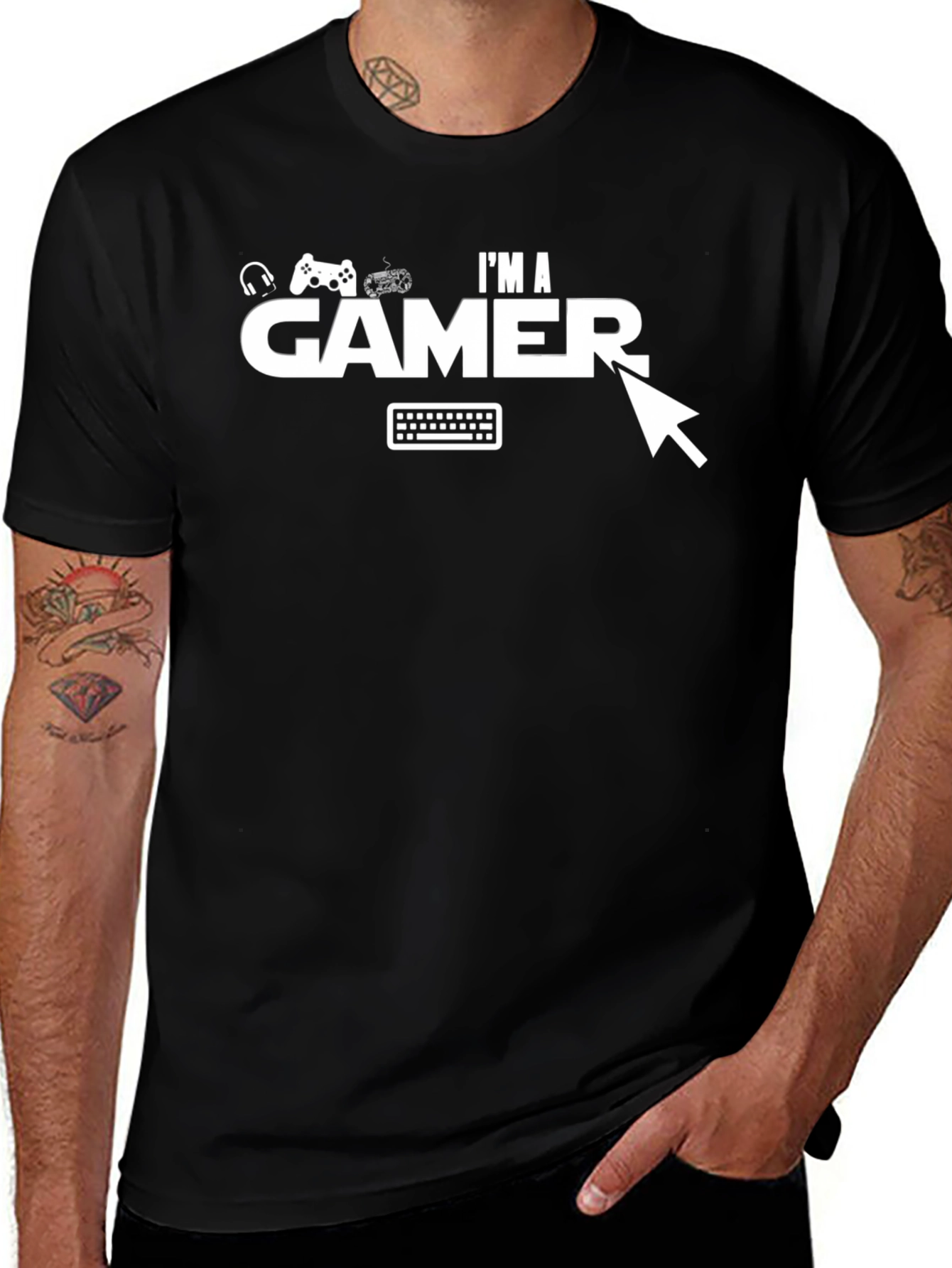 Im A Gamer Graphic T-Shirt - Black