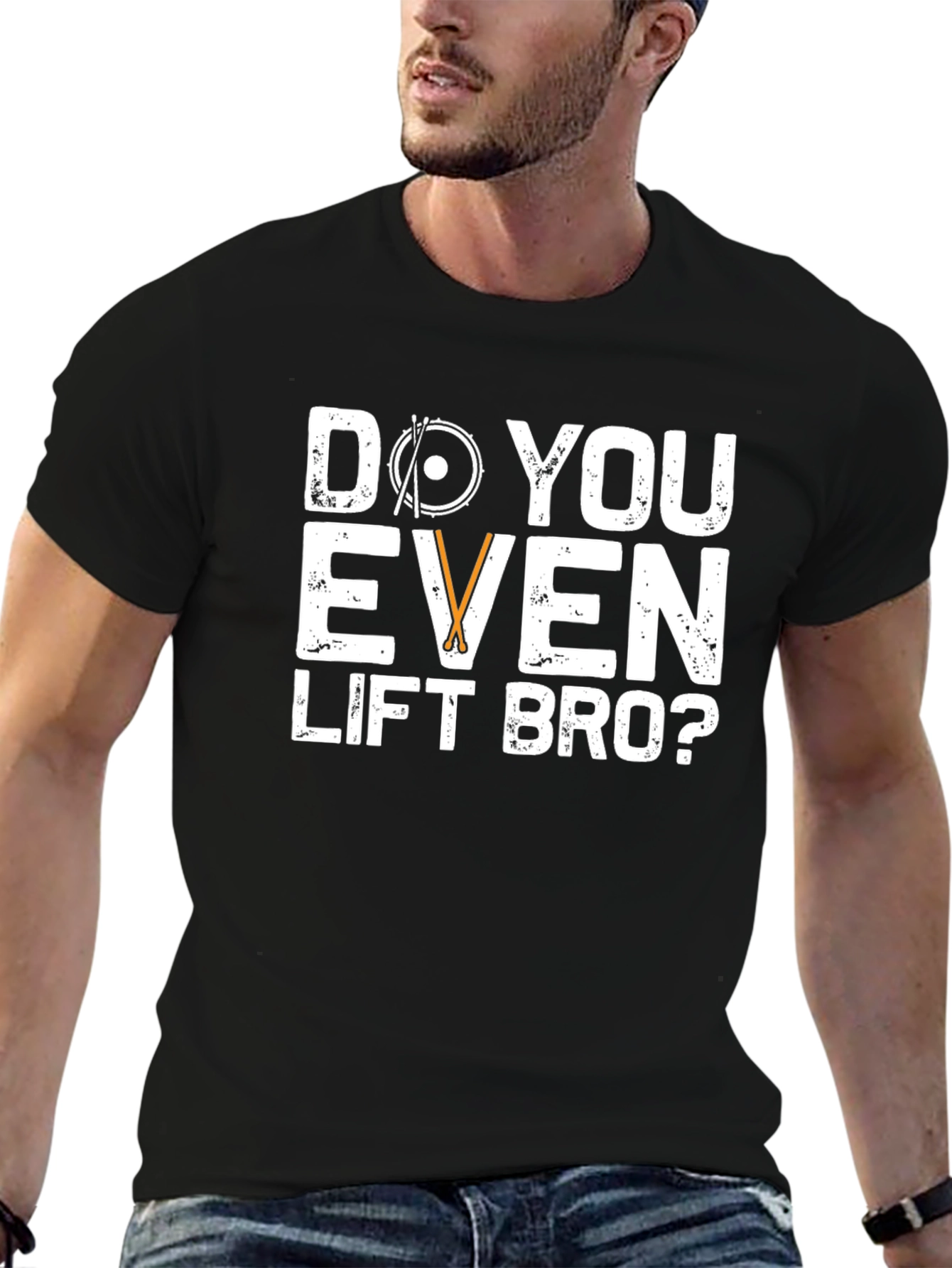 Do You Even Lift Bro? Black Graphic T-Shirt