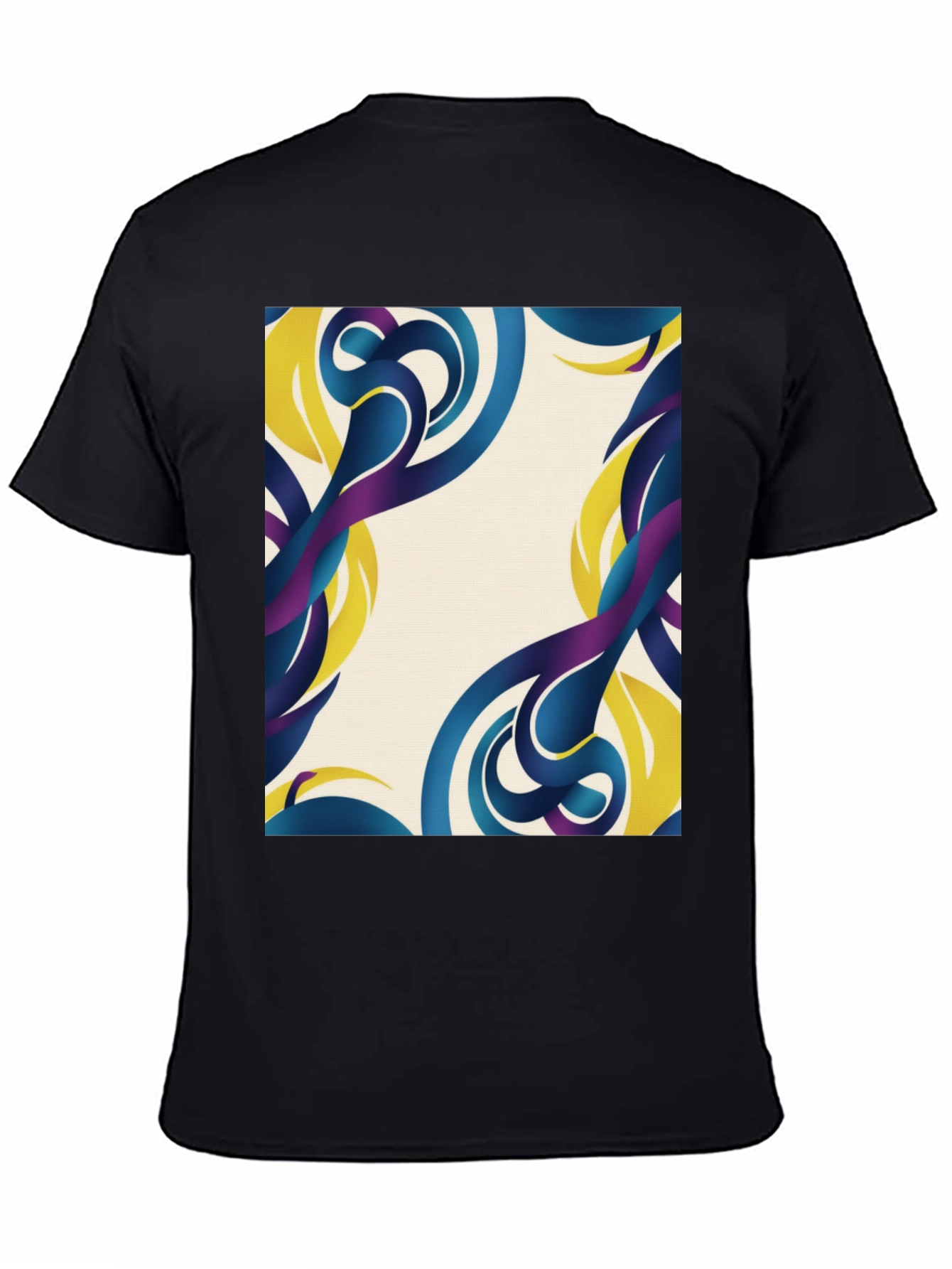 Abstract Swirl Graphic Tee - Modern Art Shirt