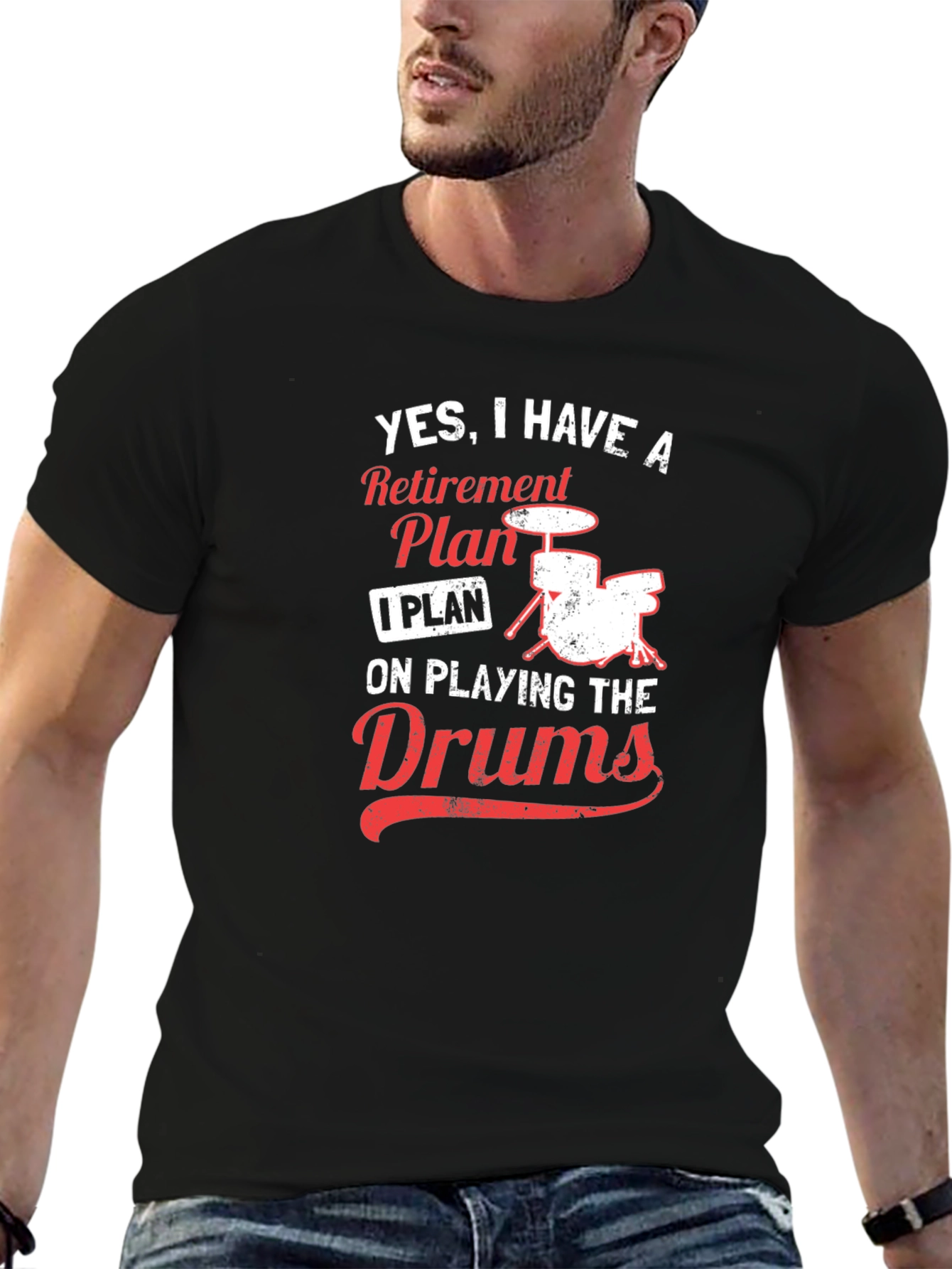 Drummer Retirement Plan T-Shirt - Music Lover Tee