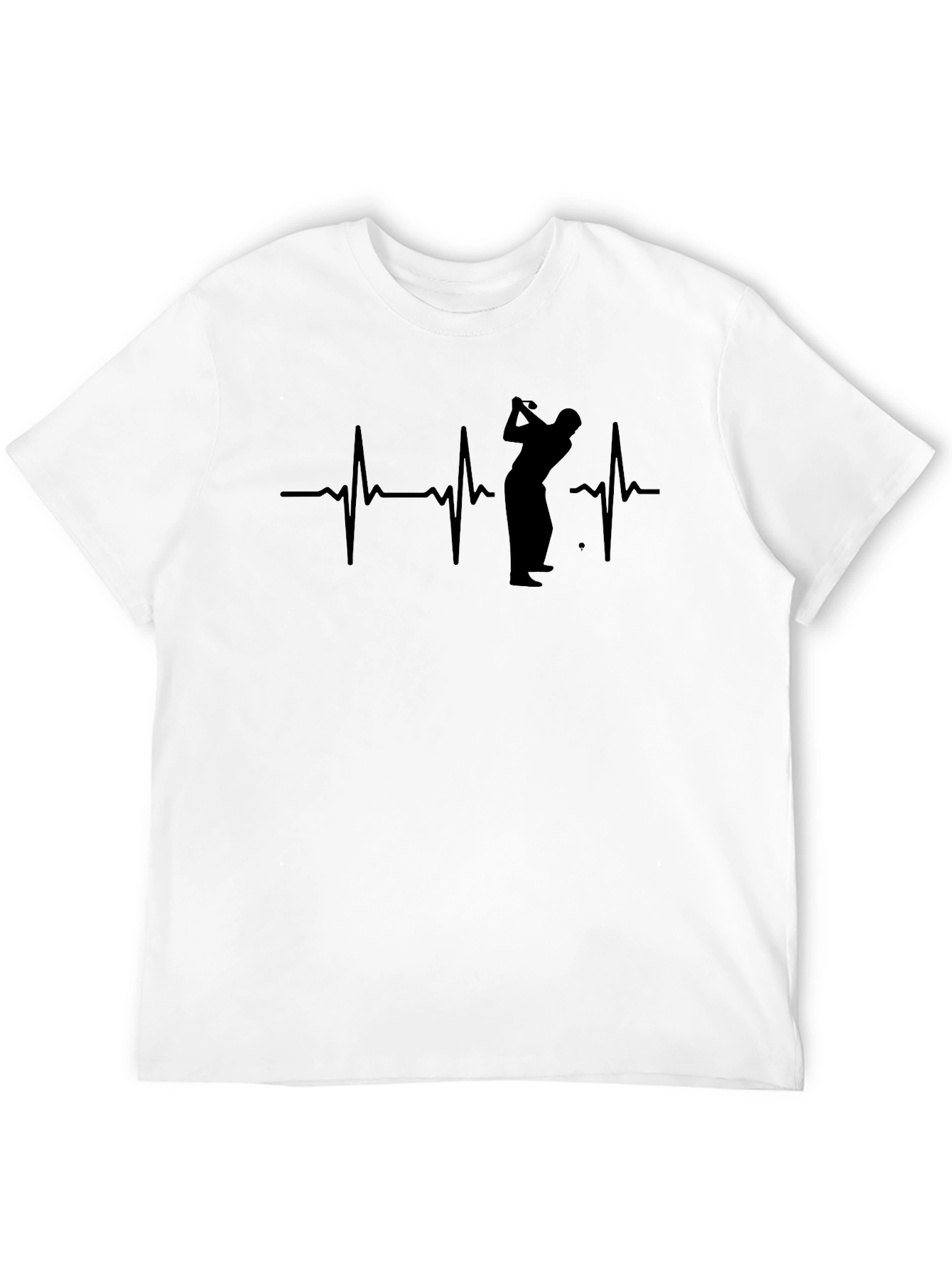 Golf Heartbeat T-Shirt - Golfer Gift