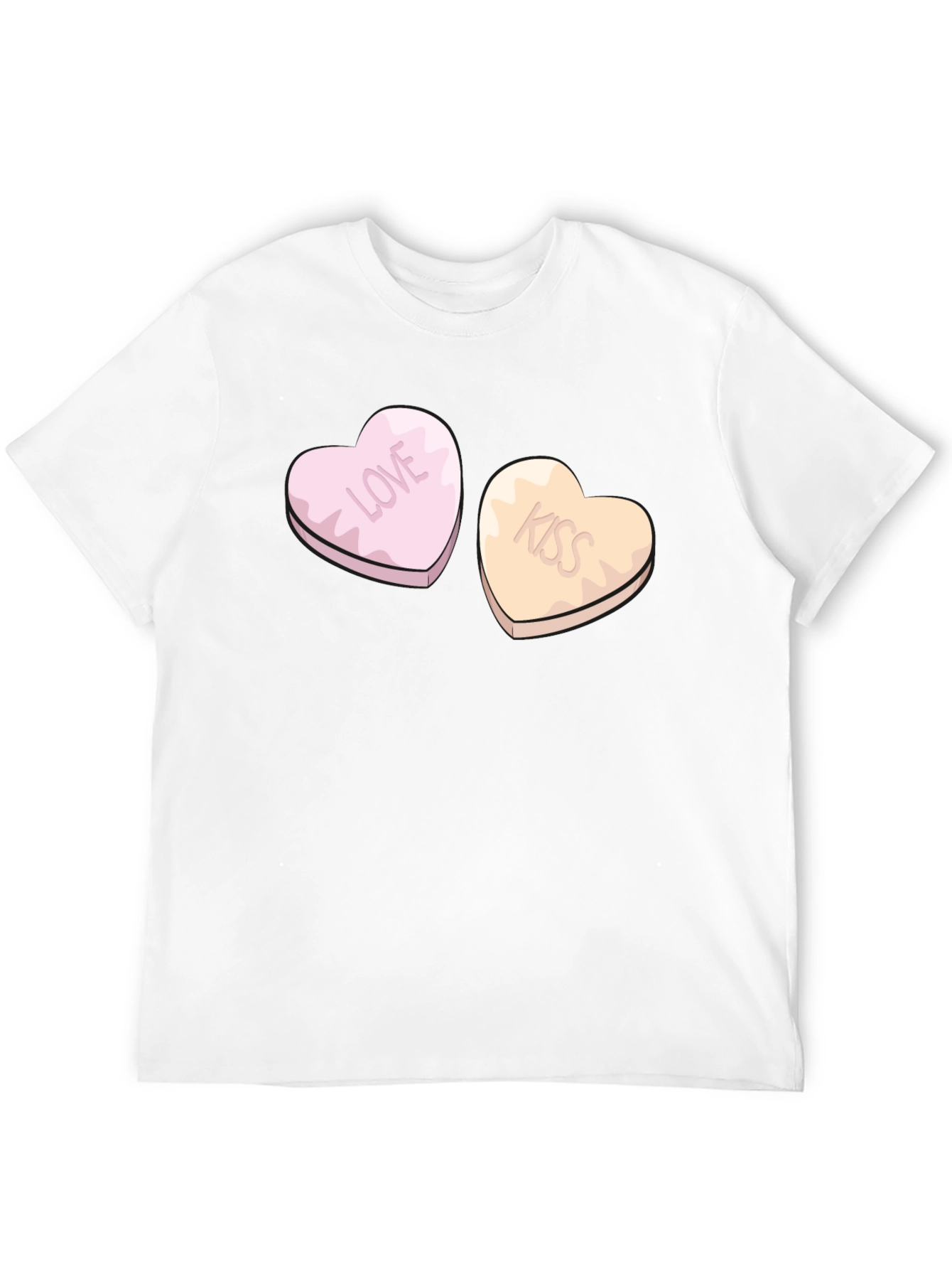 Love & Kiss Heart Candy Graphic Tee