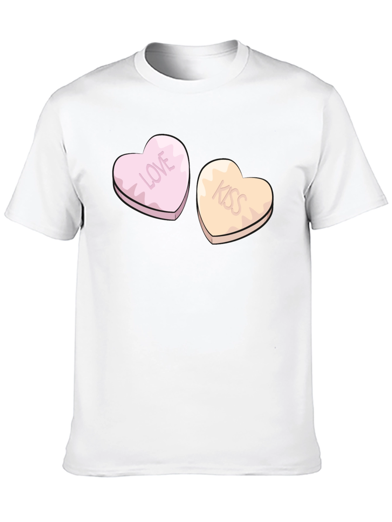 Love & Kiss Heart Candy Graphic Tee