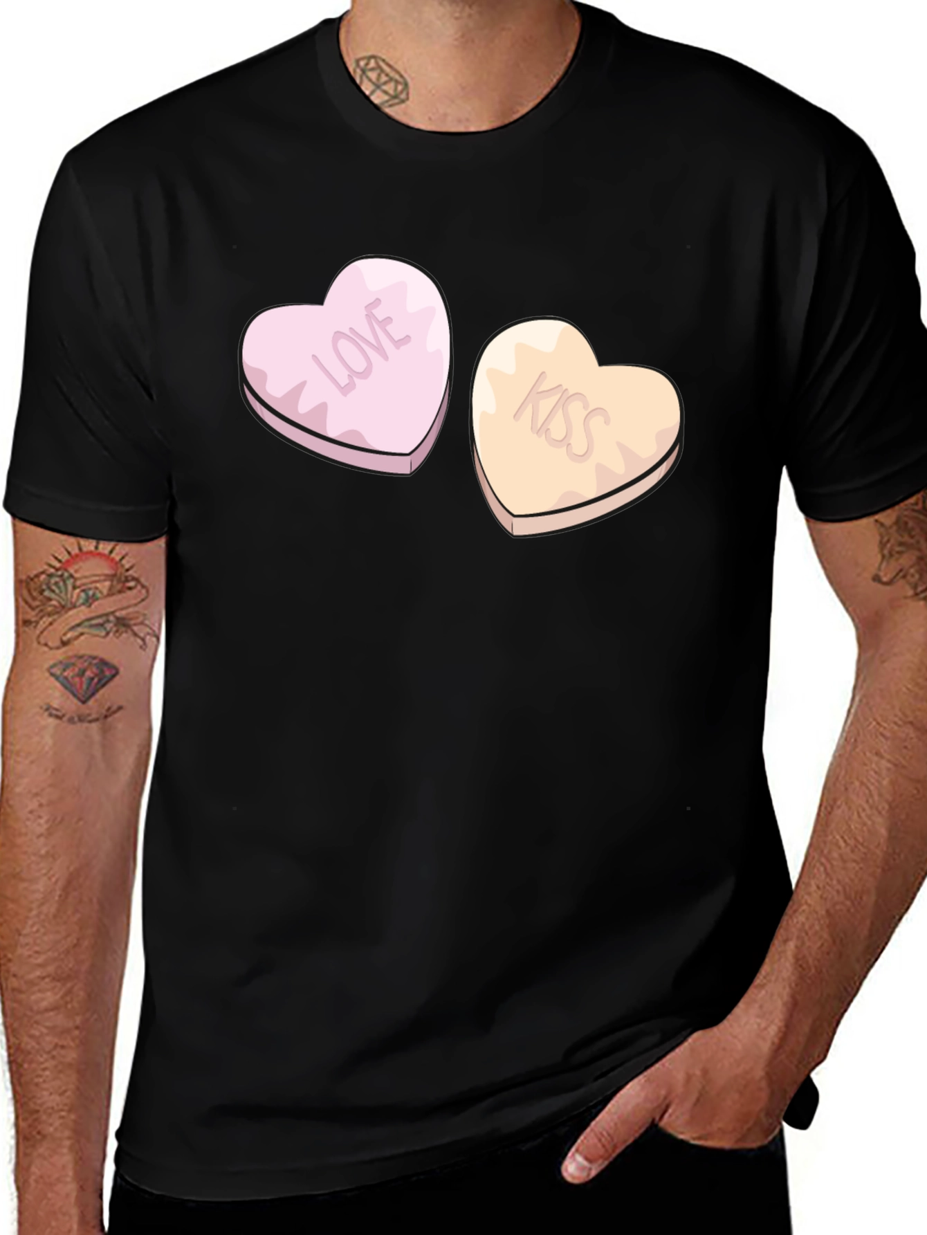 Love & Kiss Heart Candy Graphic Tee