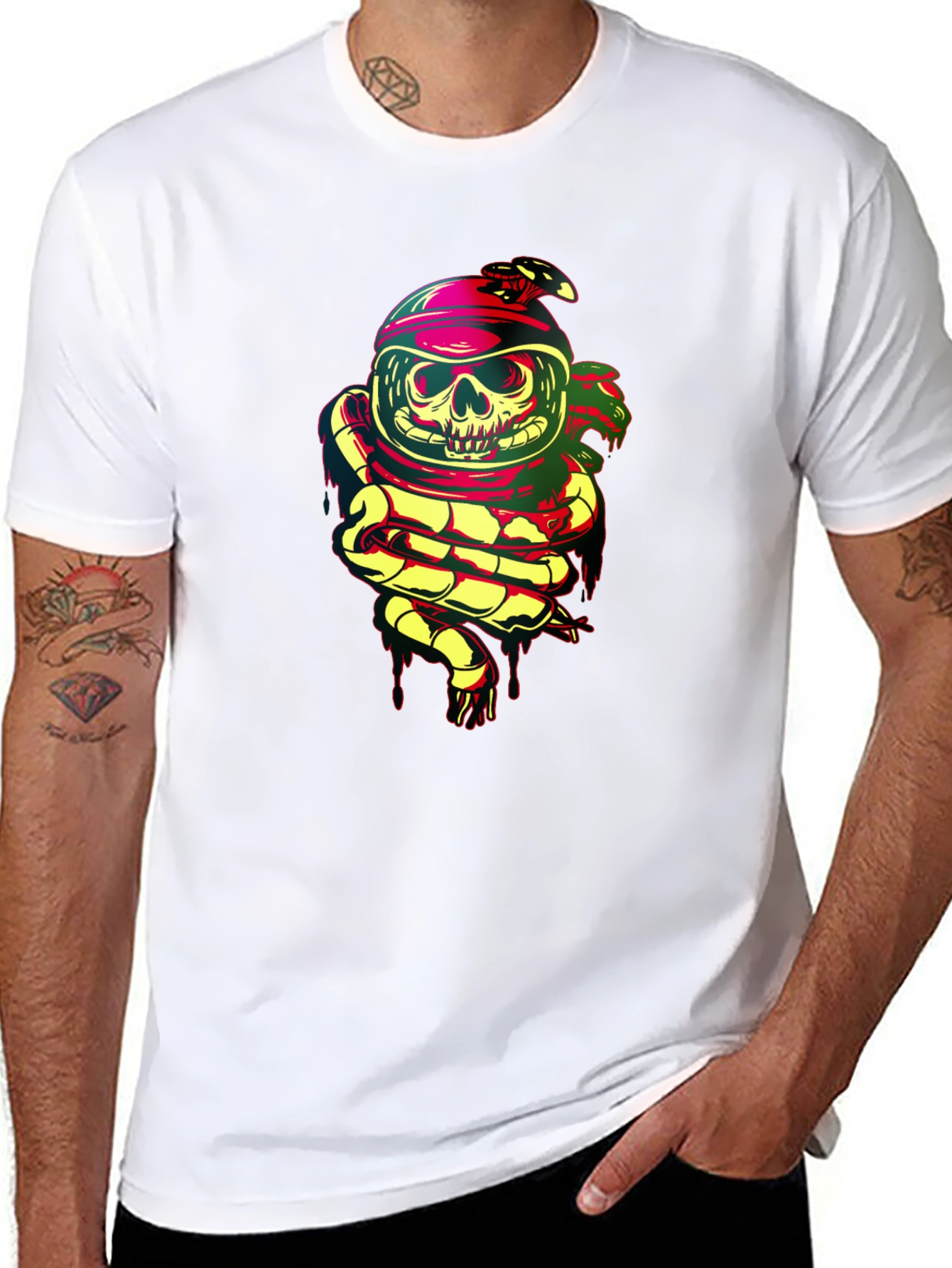 Skull Astronaut Snake T-Shirt