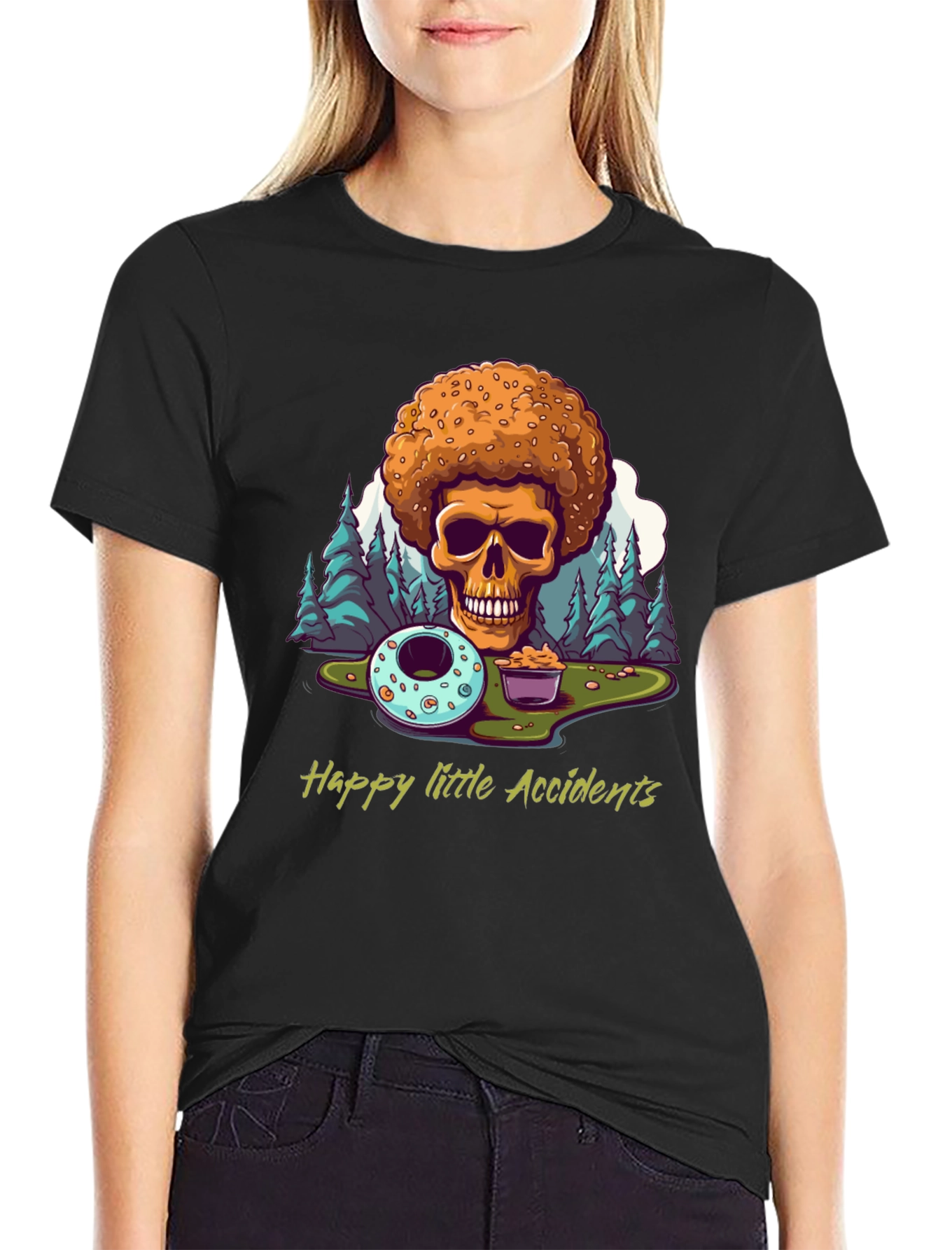 Happy Accidents T-Shirt: Donut Skull