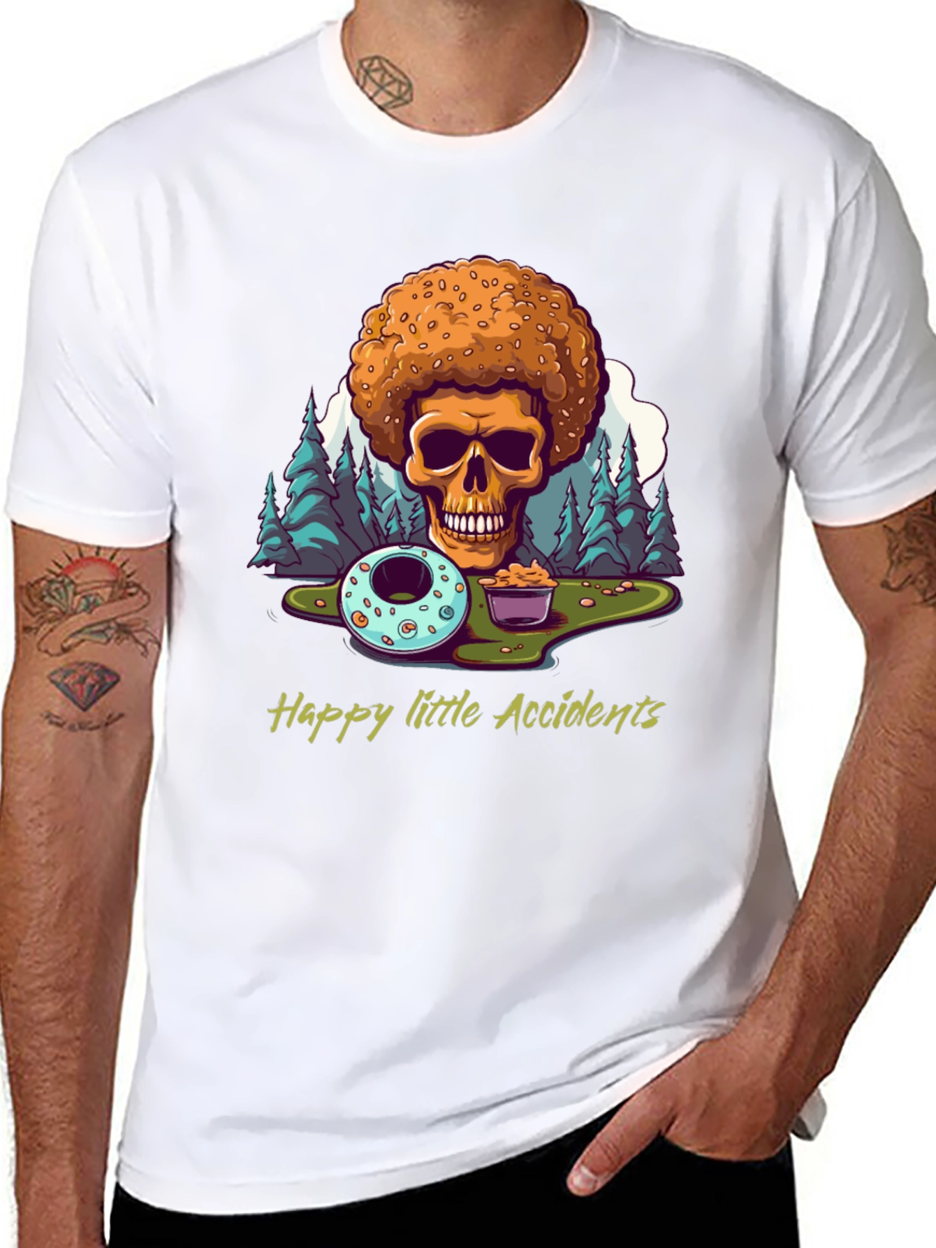 Happy Accidents T-Shirt: Donut Skull