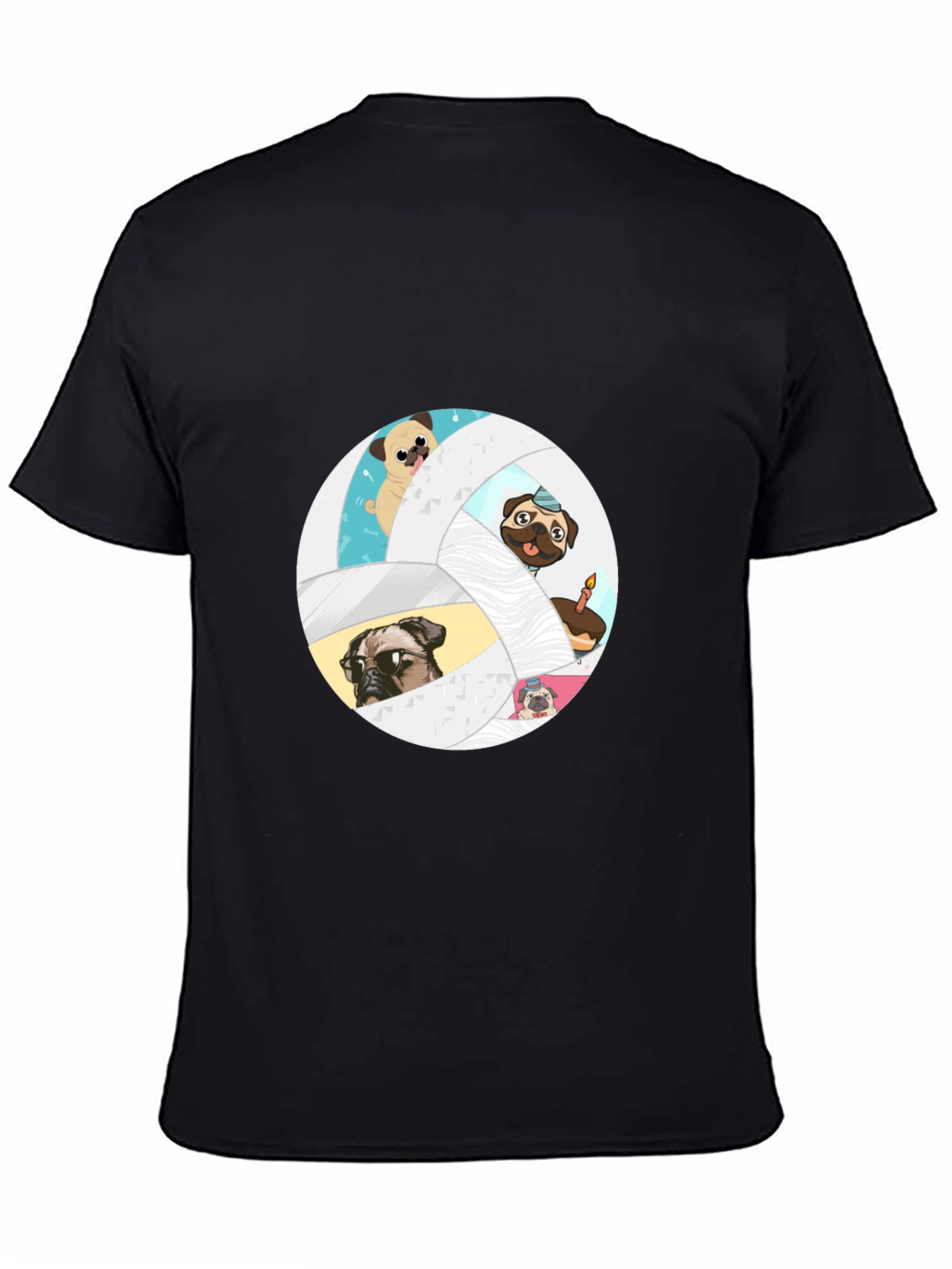 Pug Volleyball Graphic T-Shirt