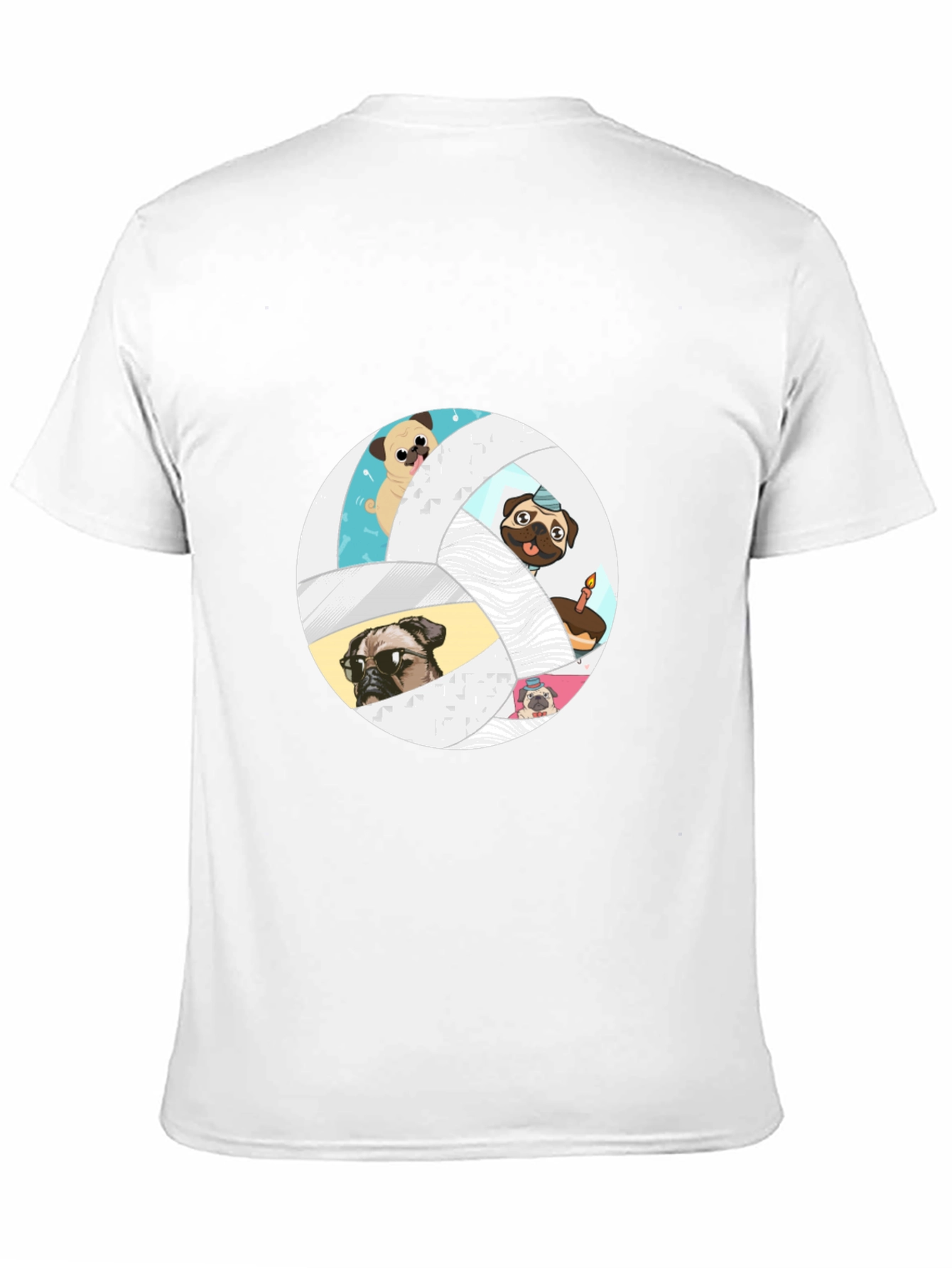 Pug Volleyball Graphic T-Shirt