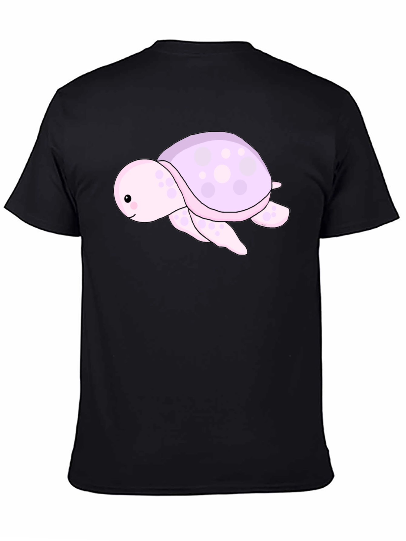 Cute Turtle Graphic Tee - Black Unisex T-Shirt