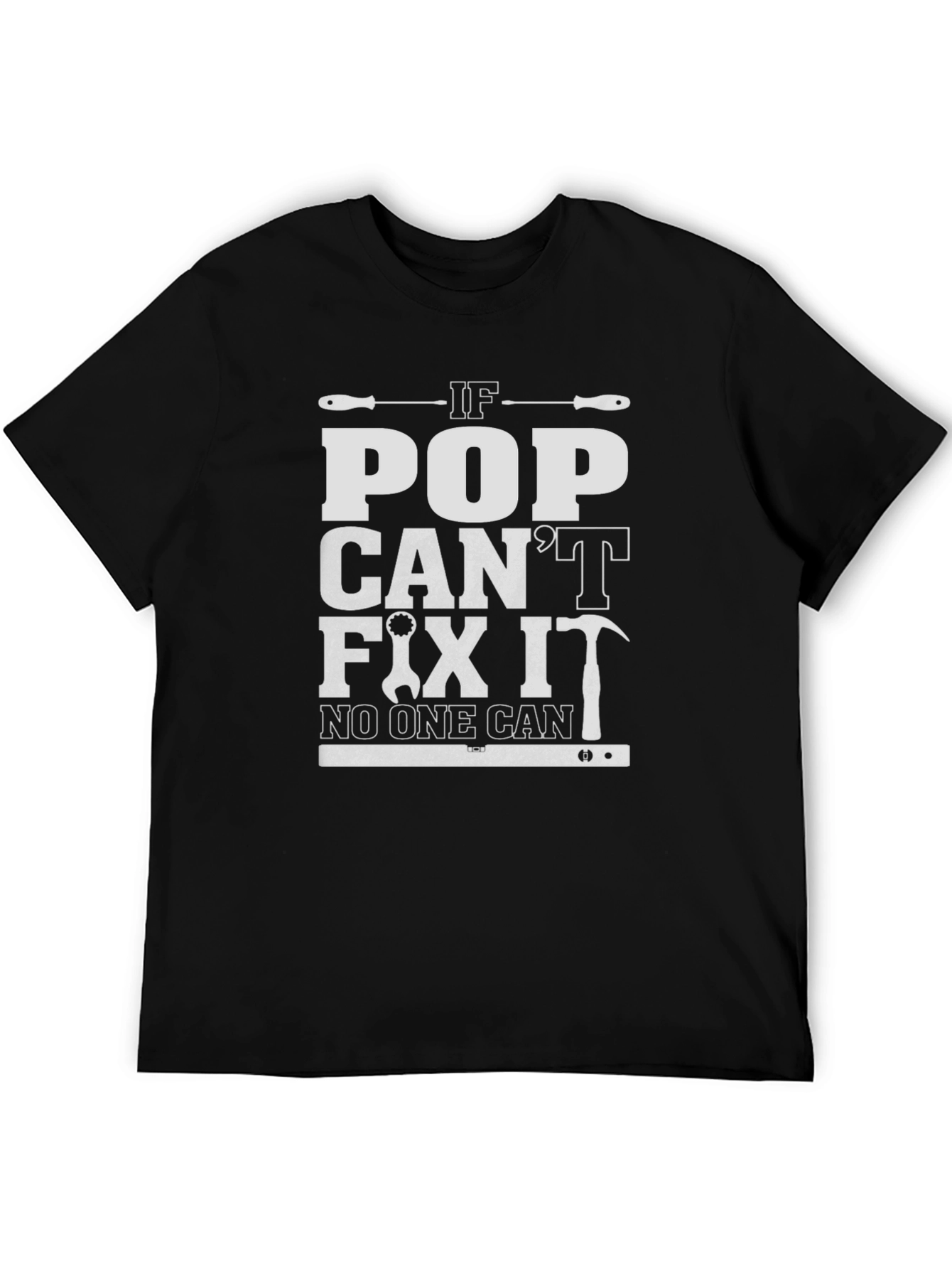 If Pop Cant Fix It Mens Black T-Shirt