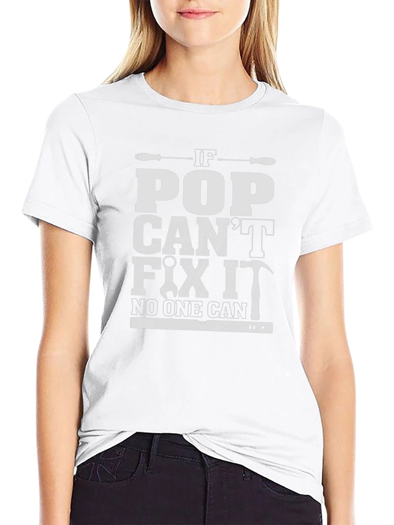 If Pop Cant Fix It Mens Black T-Shirt