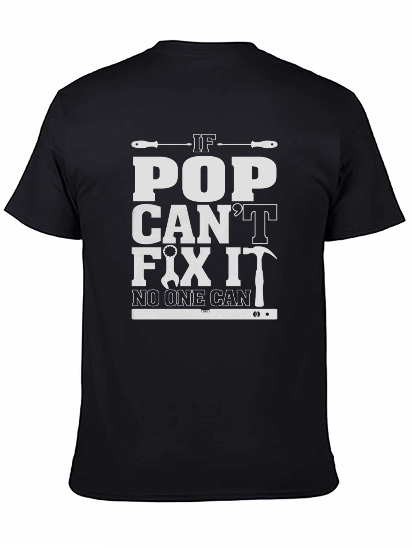 If Pop Cant Fix It Mens Black T-Shirt