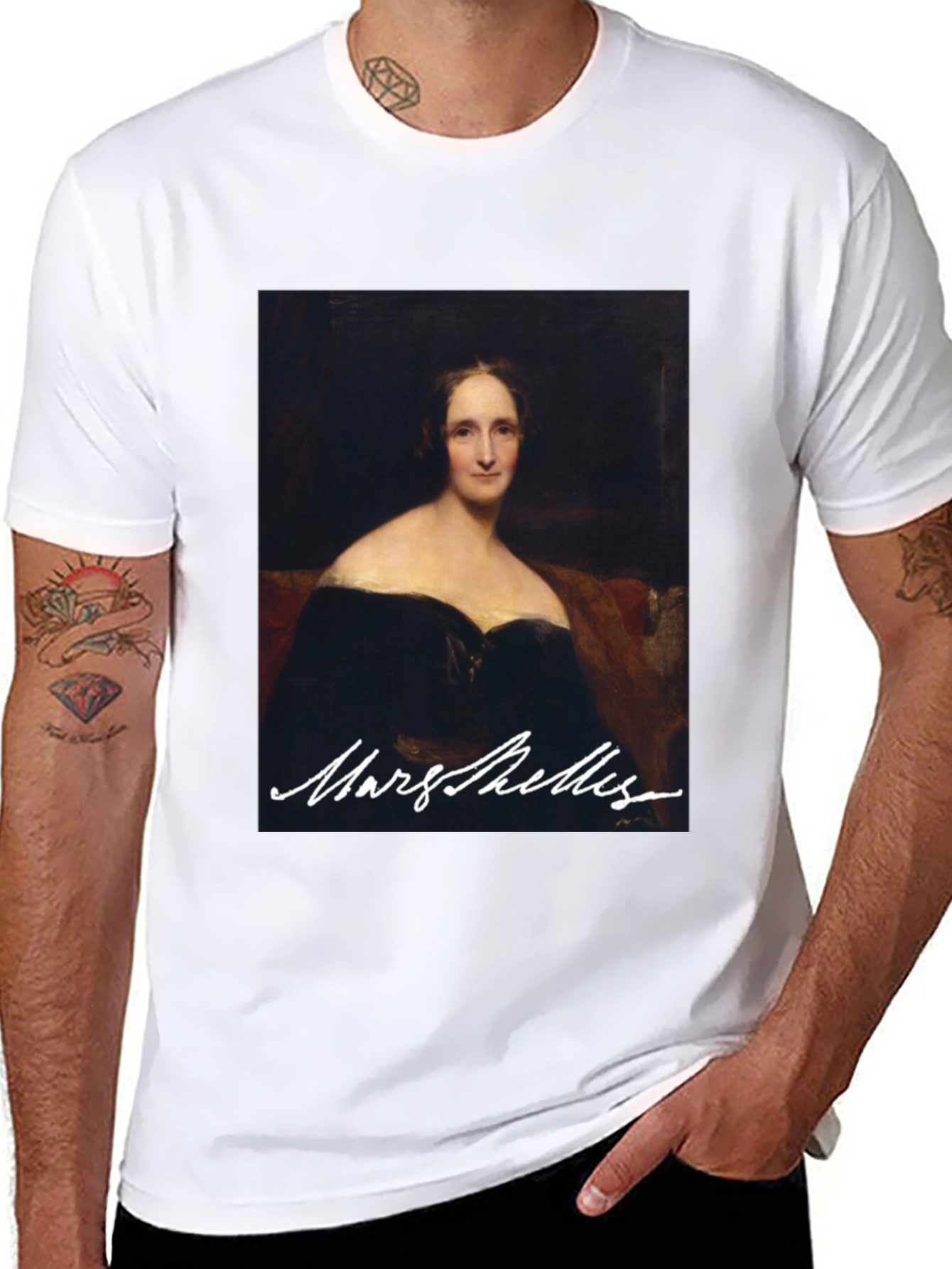 Mary Shelley Portrait Graphic Tee - Literary Fashion