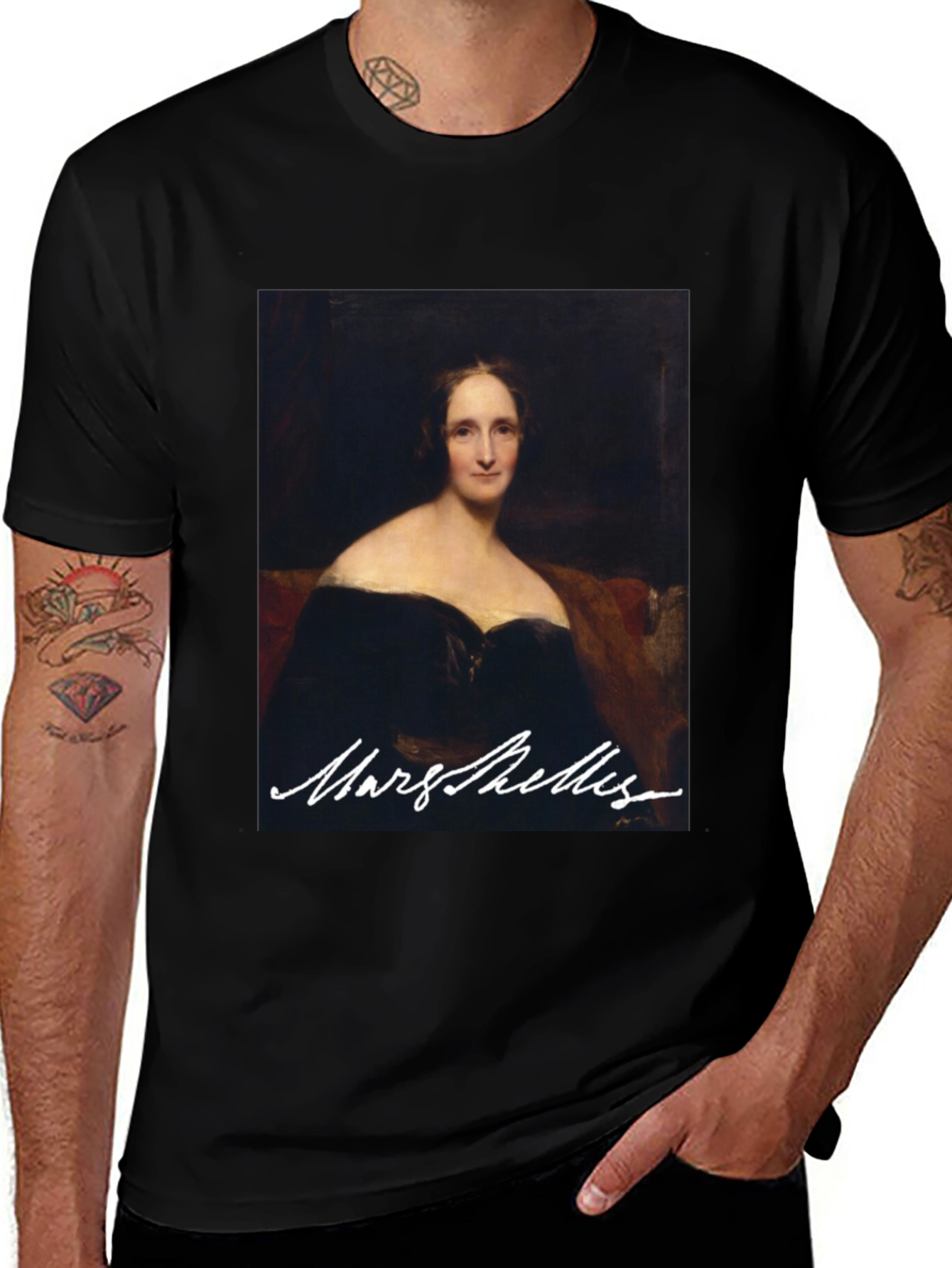 Mary Shelley Portrait Graphic Tee - Literary Fashion