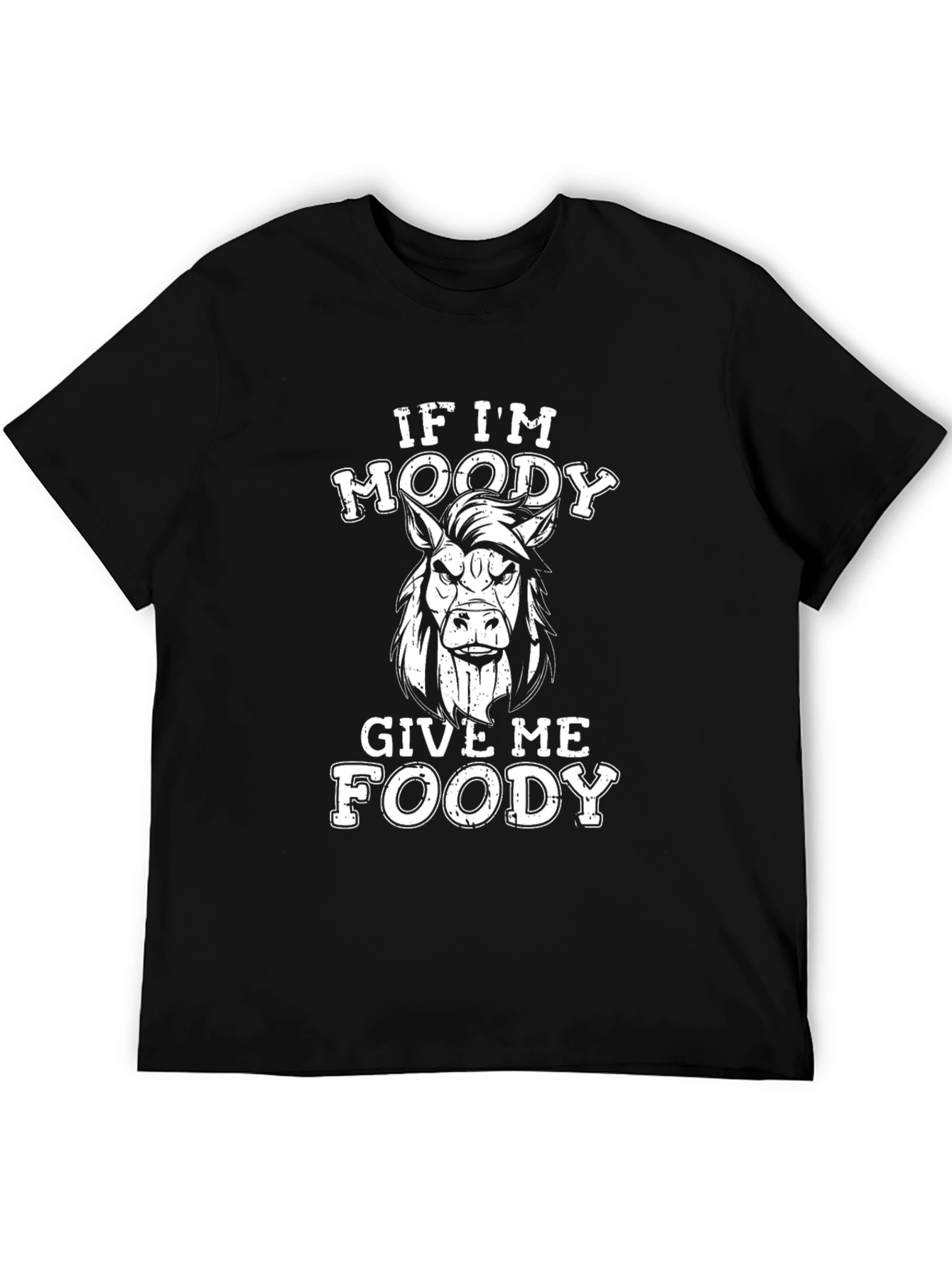 Moody Horse Graphic T-Shirt - Funny Foodie Tee