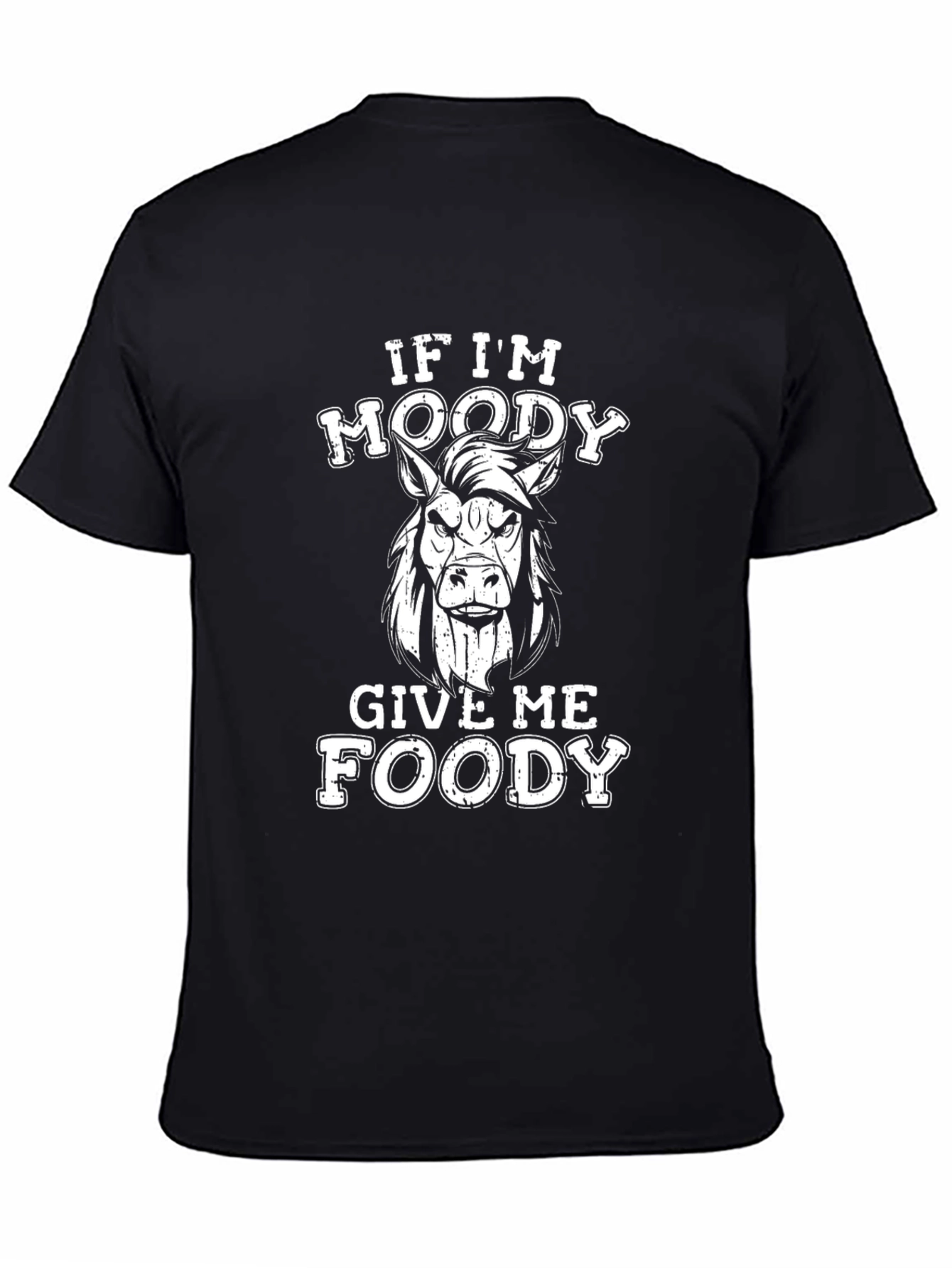 Moody Horse Graphic T-Shirt - Funny Foodie Tee
