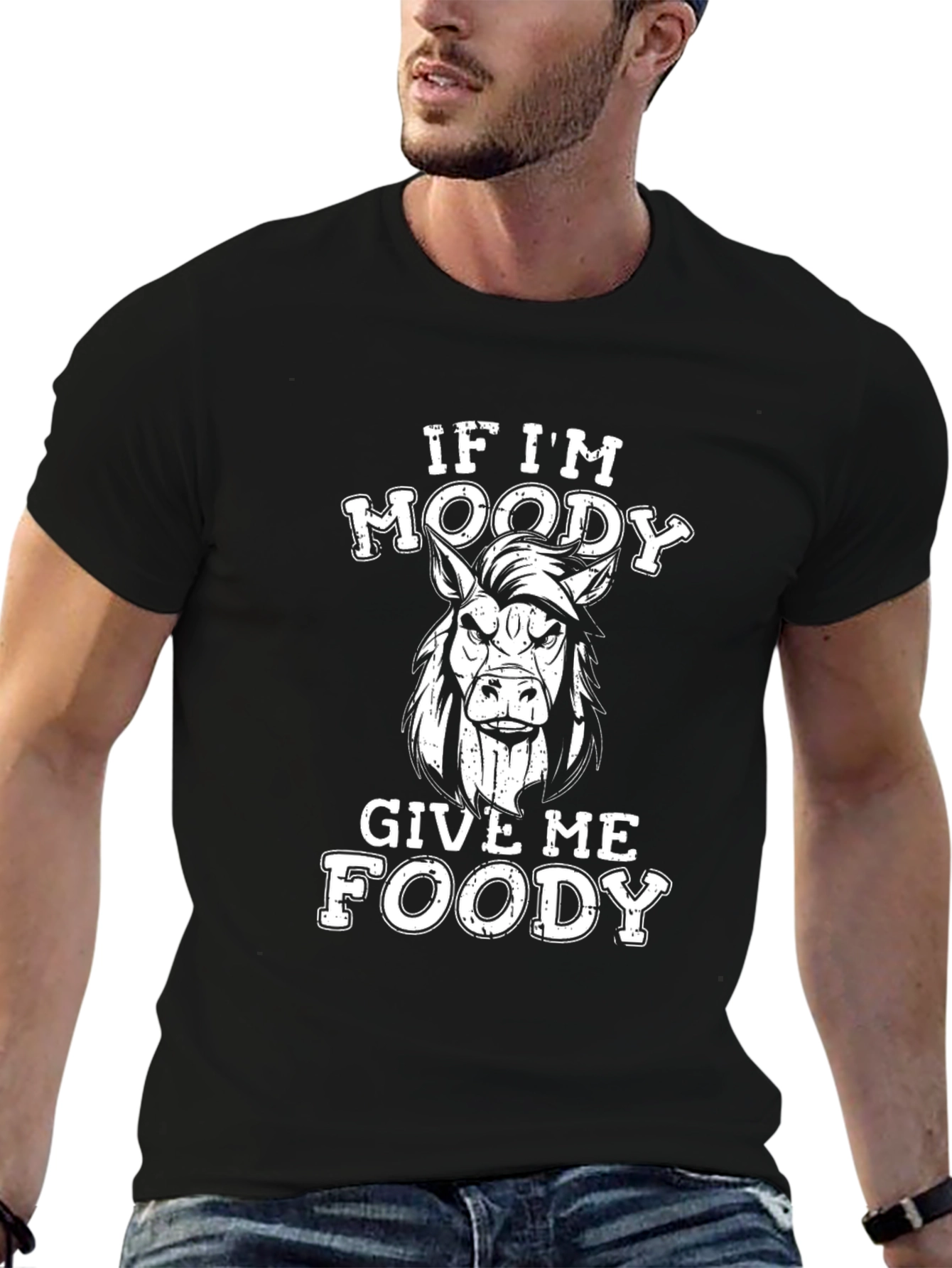 Moody Horse Graphic T-Shirt - Funny Foodie Tee
