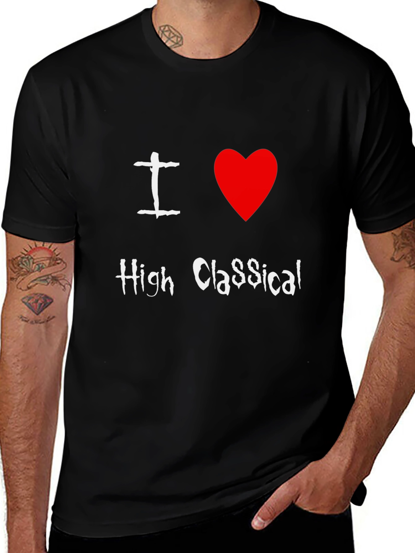 I Love High Classical T-Shirt Black