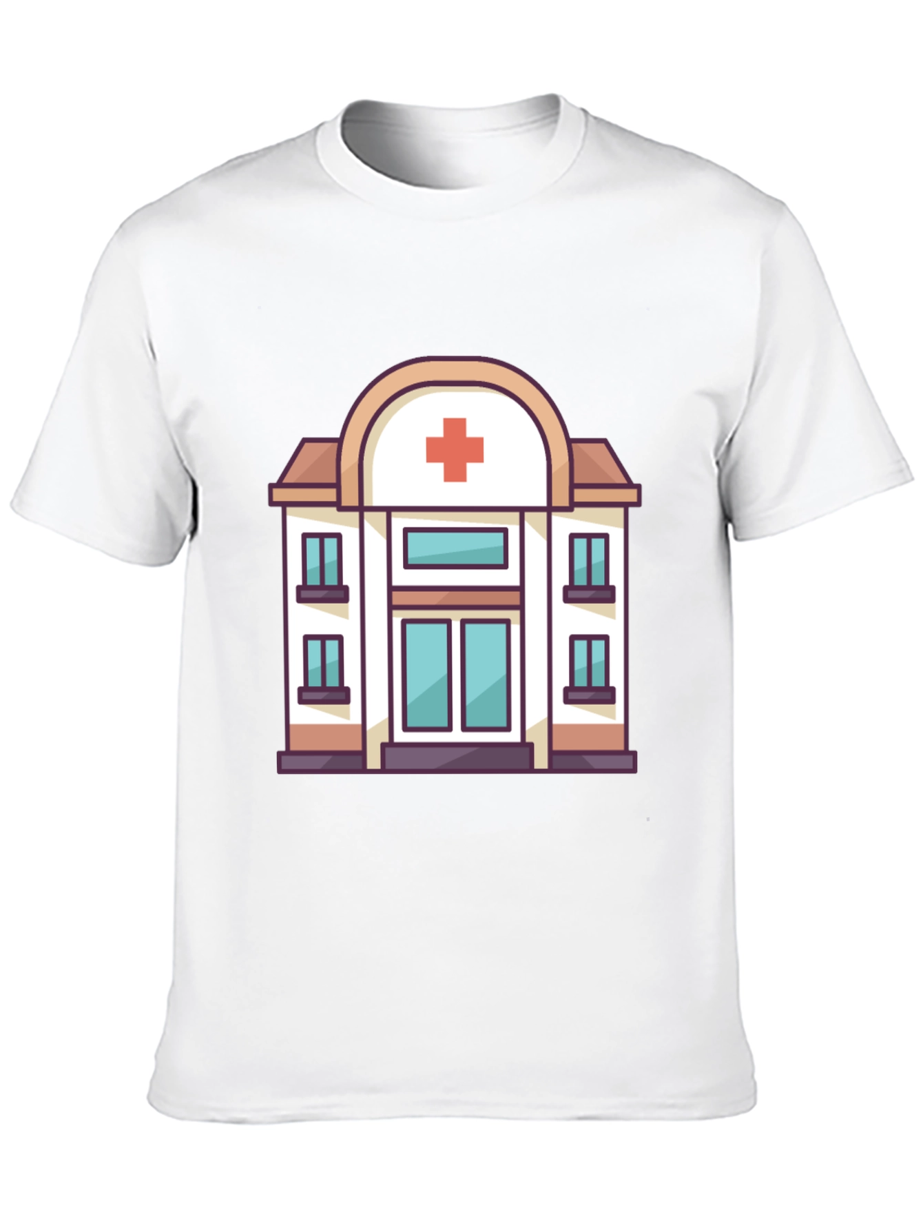 Hospital Graphic Tee - Black Cotton T-Shirt