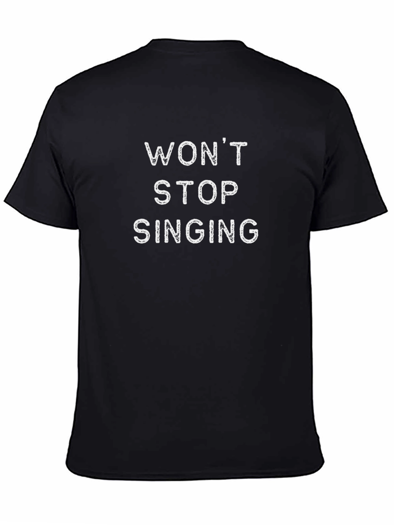 Wont Stop Singing Graphic T-Shirt - Black Cotton Tee