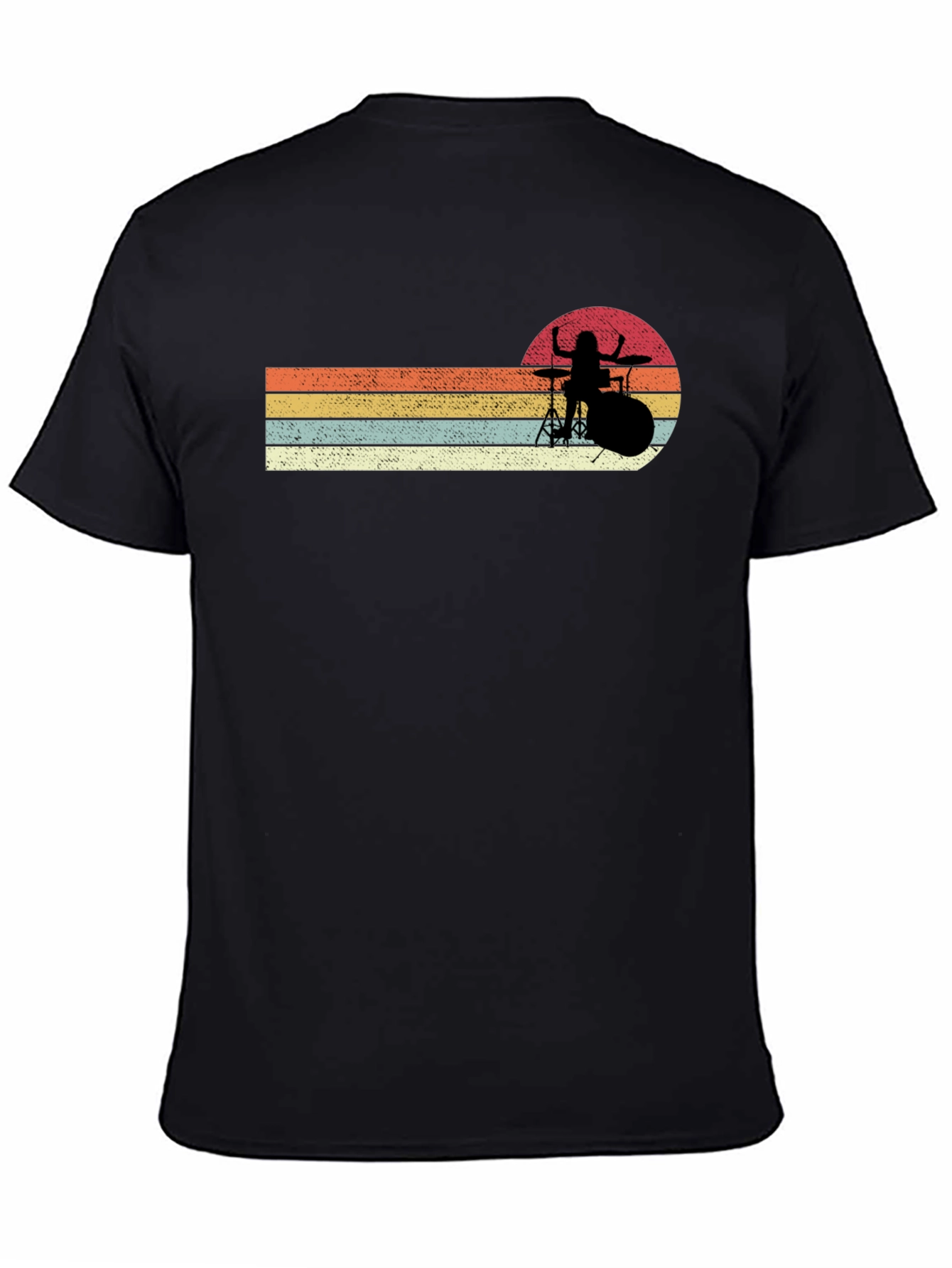 Retro Drummer Silhouette T-Shirt