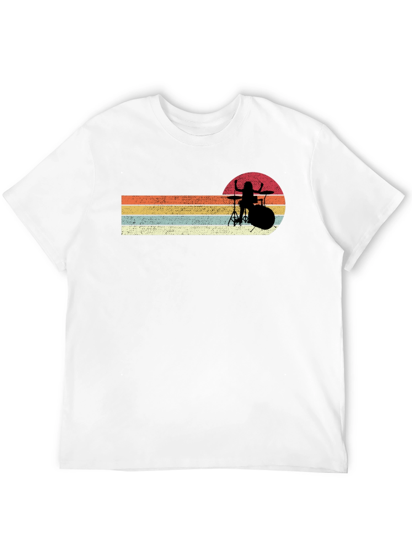 Retro Drummer Silhouette T-Shirt