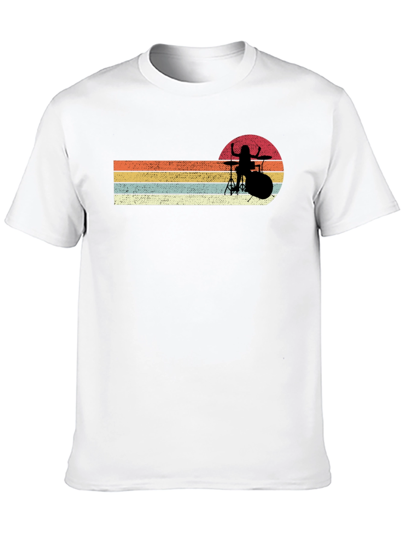 Retro Drummer Silhouette T-Shirt