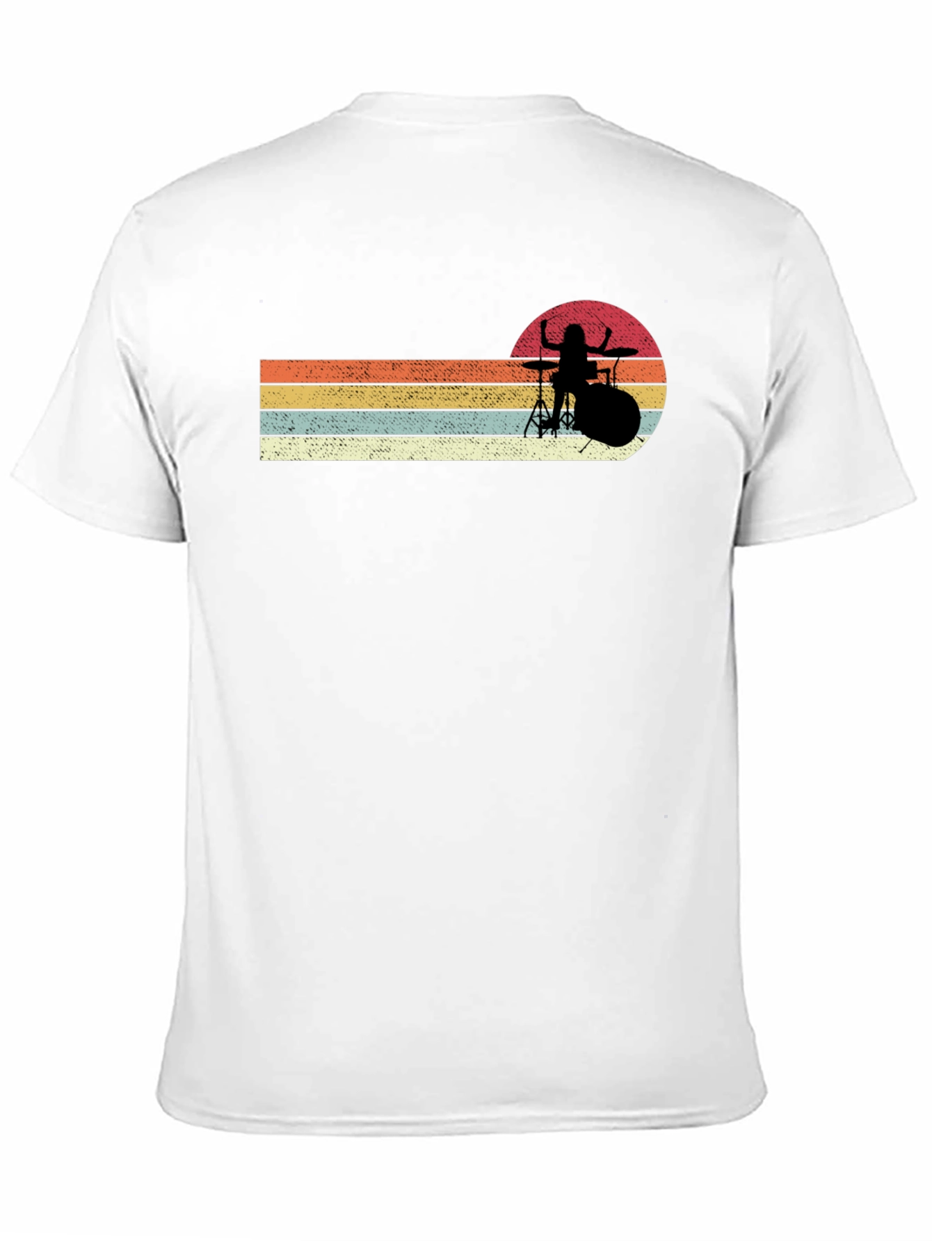 Retro Drummer Silhouette T-Shirt