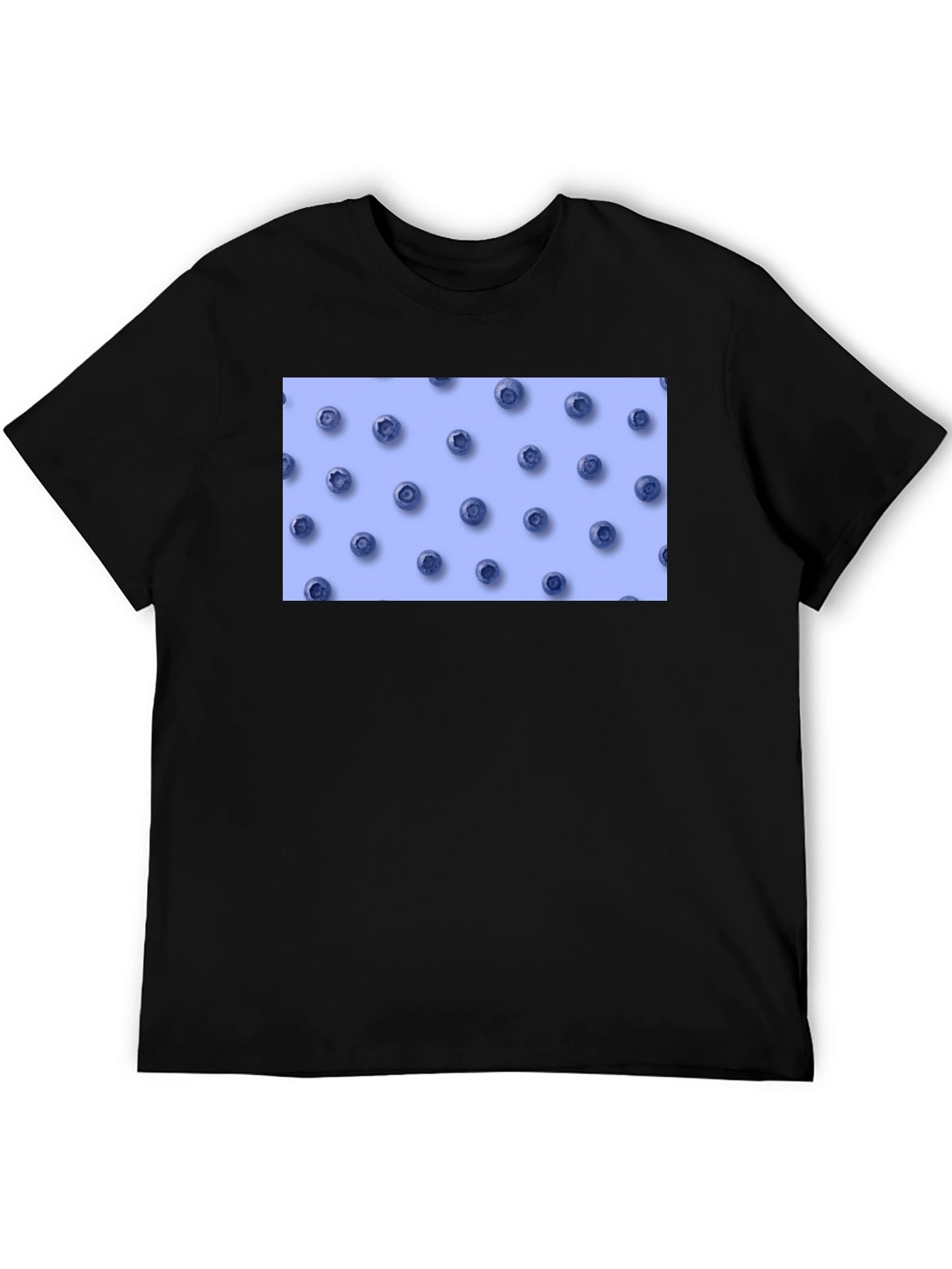 Blueberry Pattern Tee - Casual Comfort
