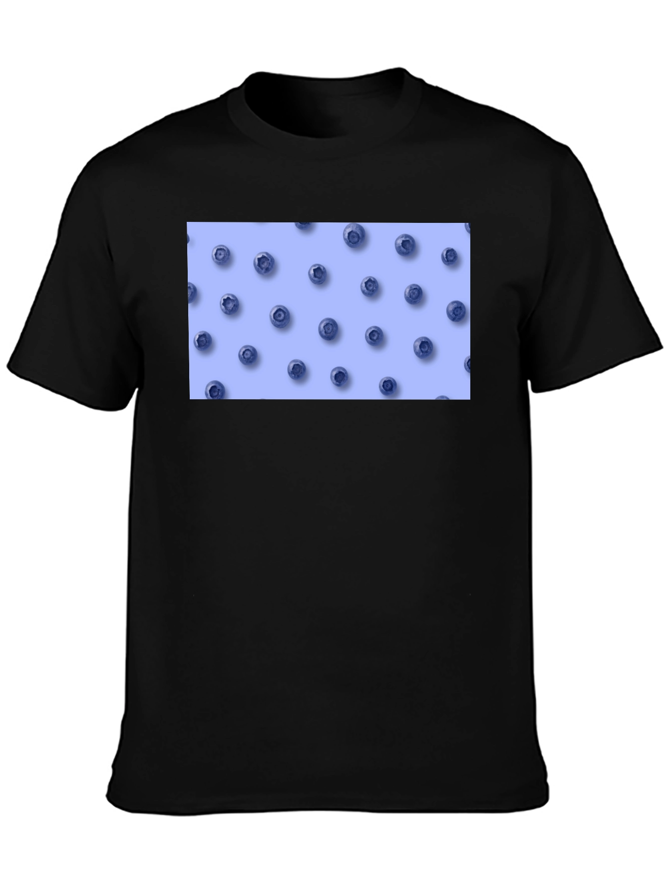 Blueberry Pattern Tee - Casual Comfort