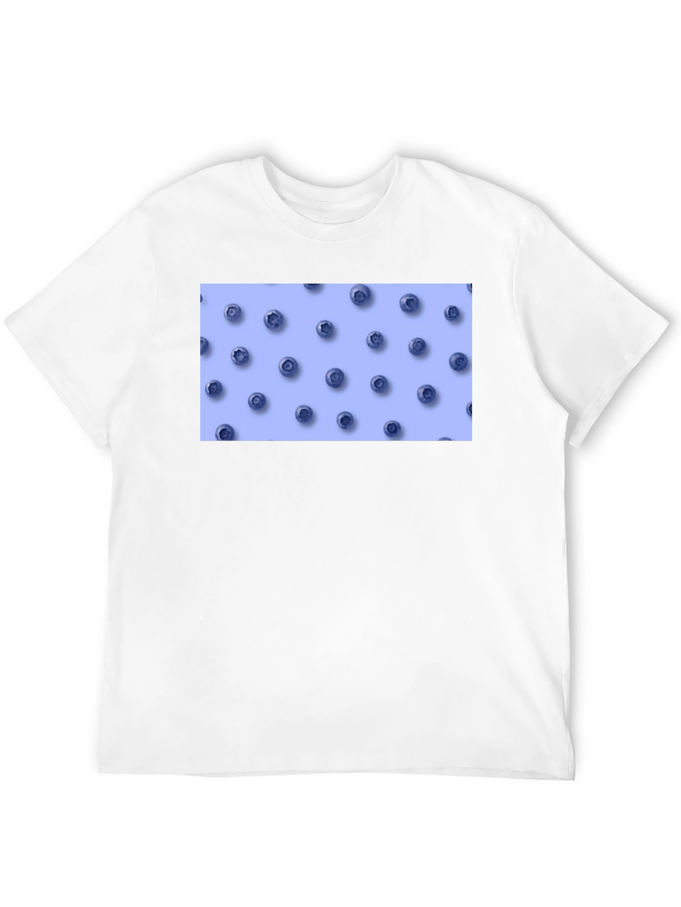 Blueberry Pattern Tee - Casual Comfort