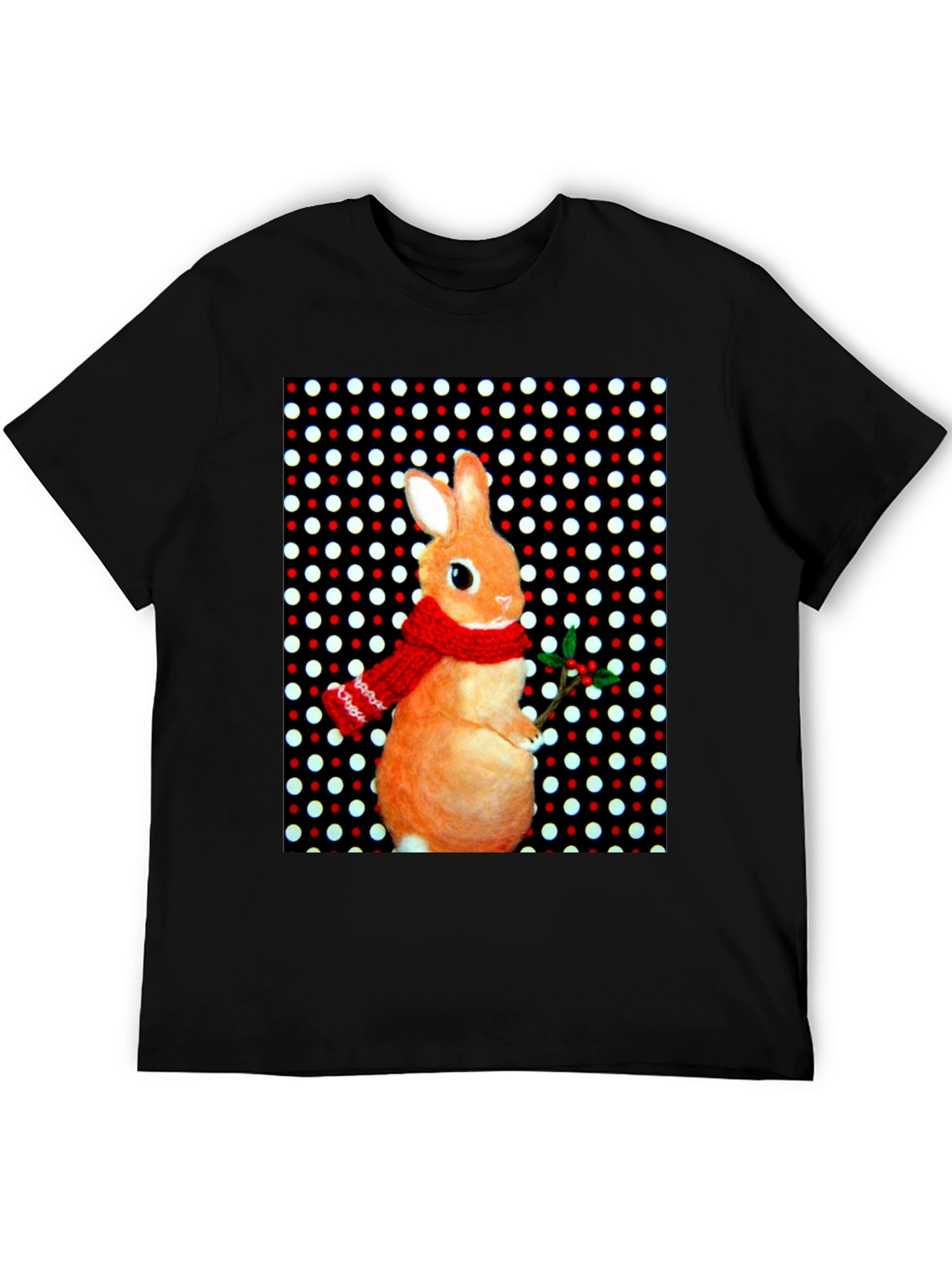 Festive Rabbit Graphic Tee - Holiday Edition