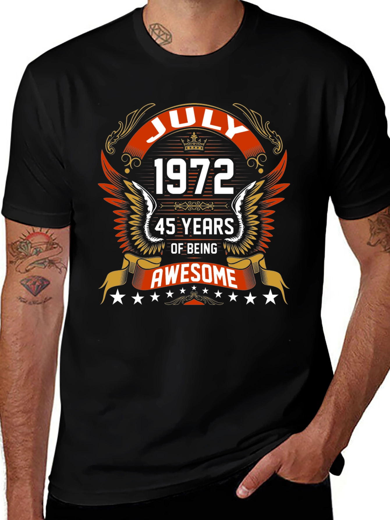 July 1972 45 Years Awesome Graphic T-Shirt