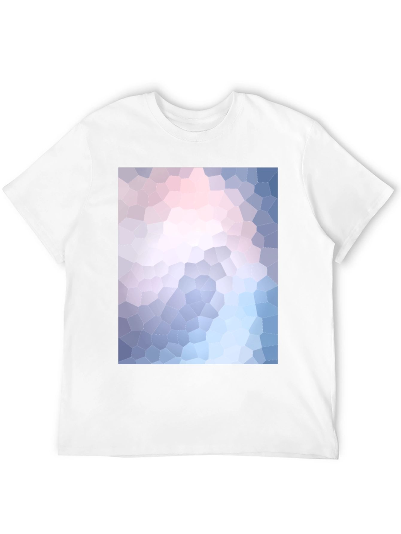 Abstract Mosaic Print Black T-Shirt