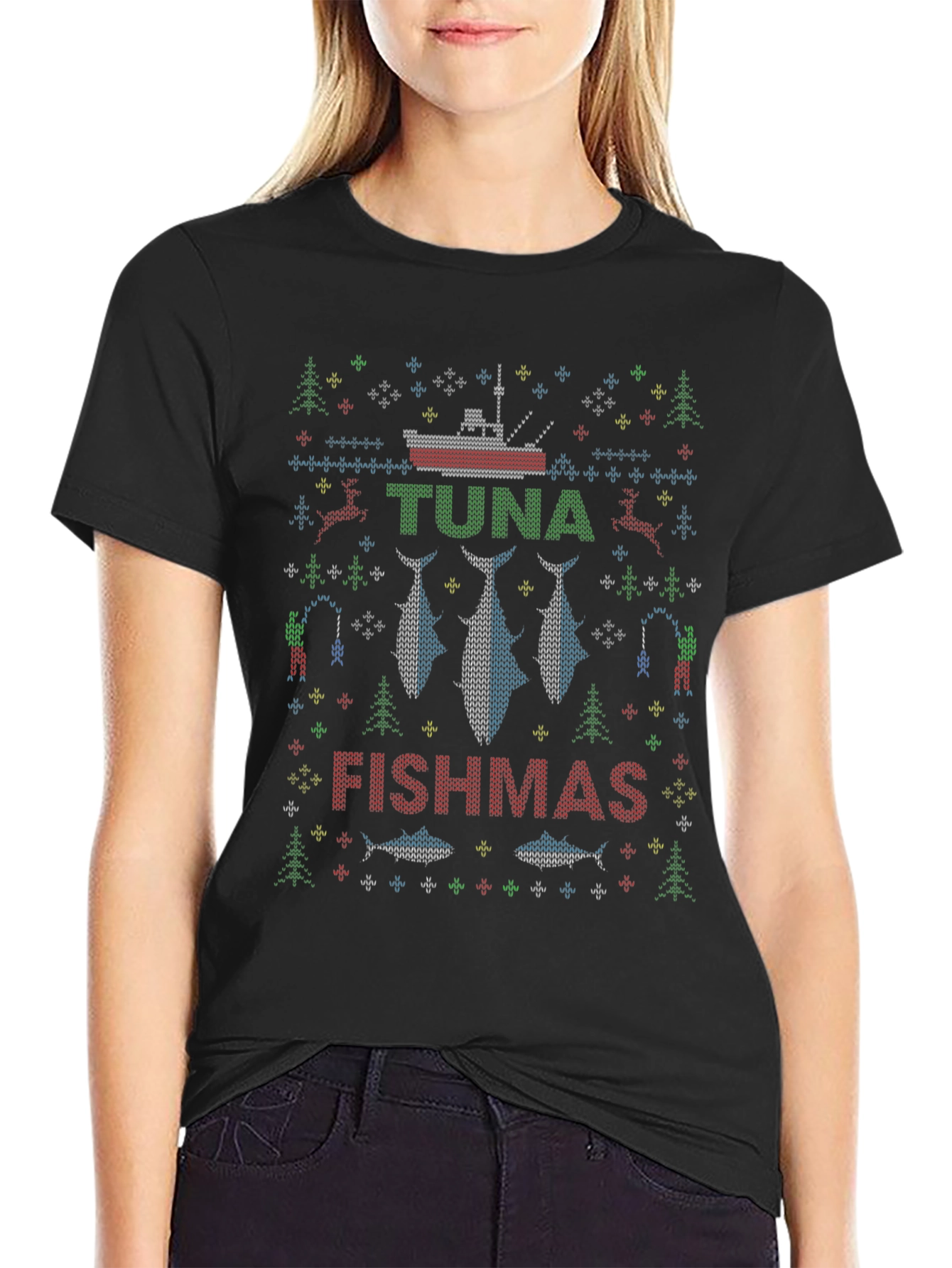 Tuna Fishmas Ugly Christmas Sweater T-shirt