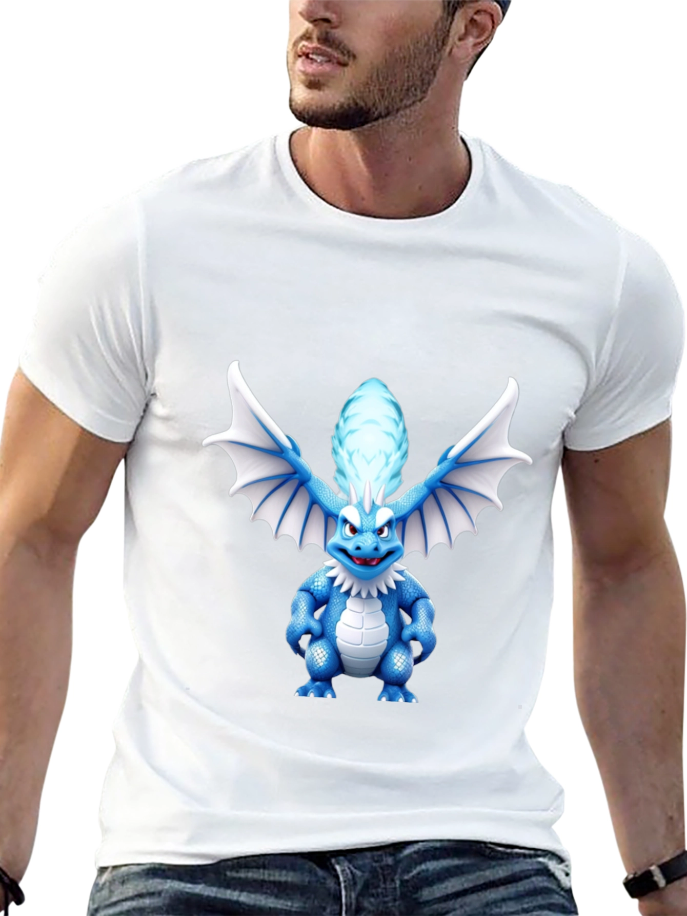 Dragon Cartoon Graphic Tee - Black Unisex Shirt