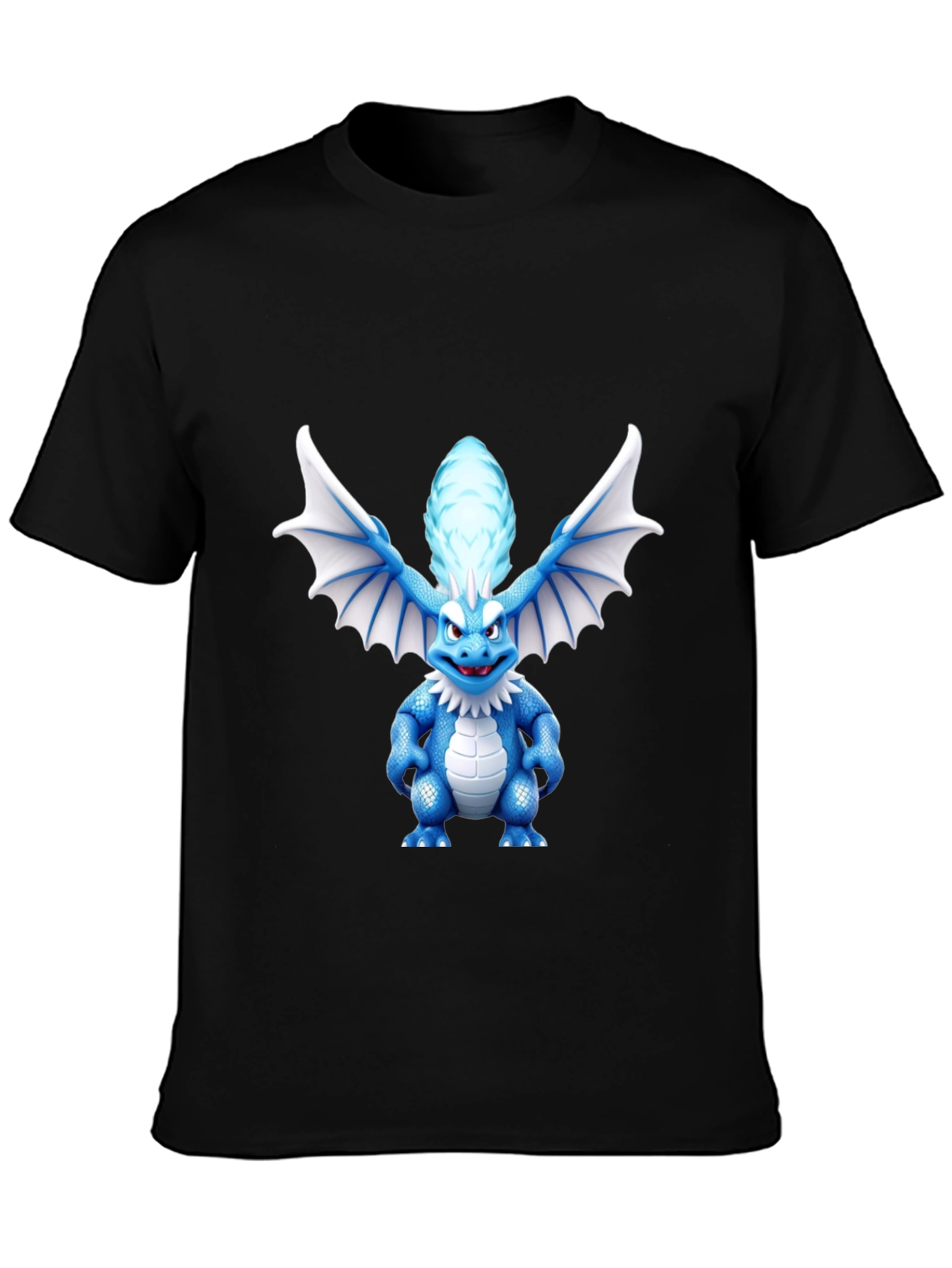 Dragon Cartoon Graphic Tee - Black Unisex Shirt