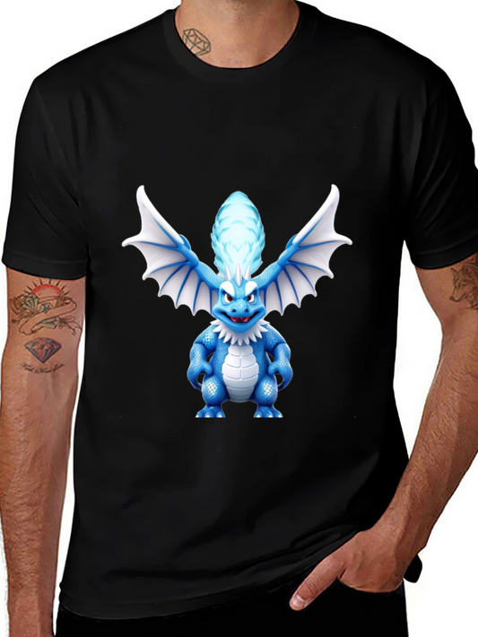 Dragon Cartoon Graphic Tee - Black Unisex Shirt