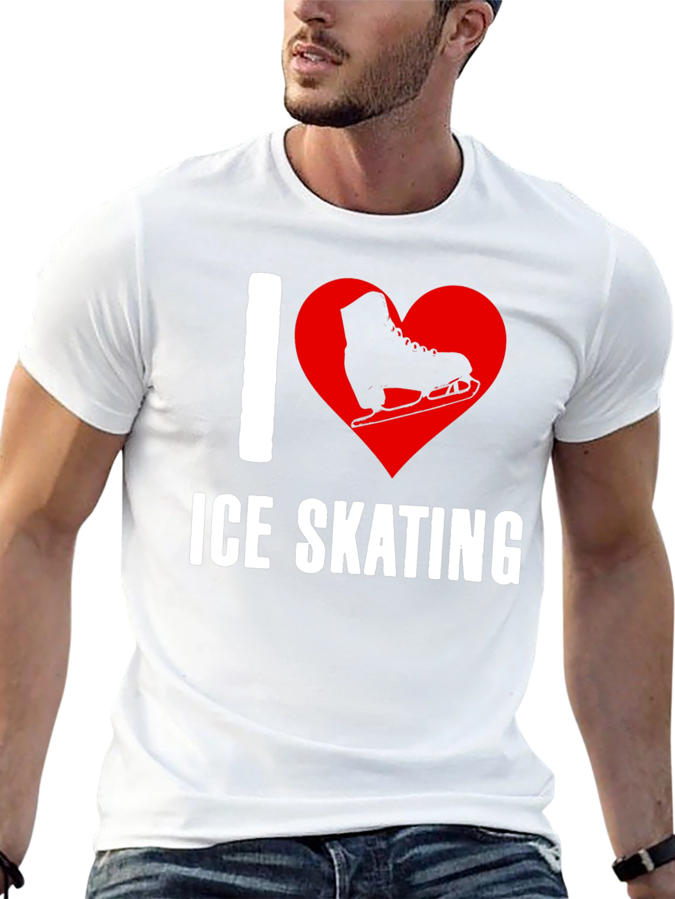 I Heart Ice Skating Graphic T-Shirt