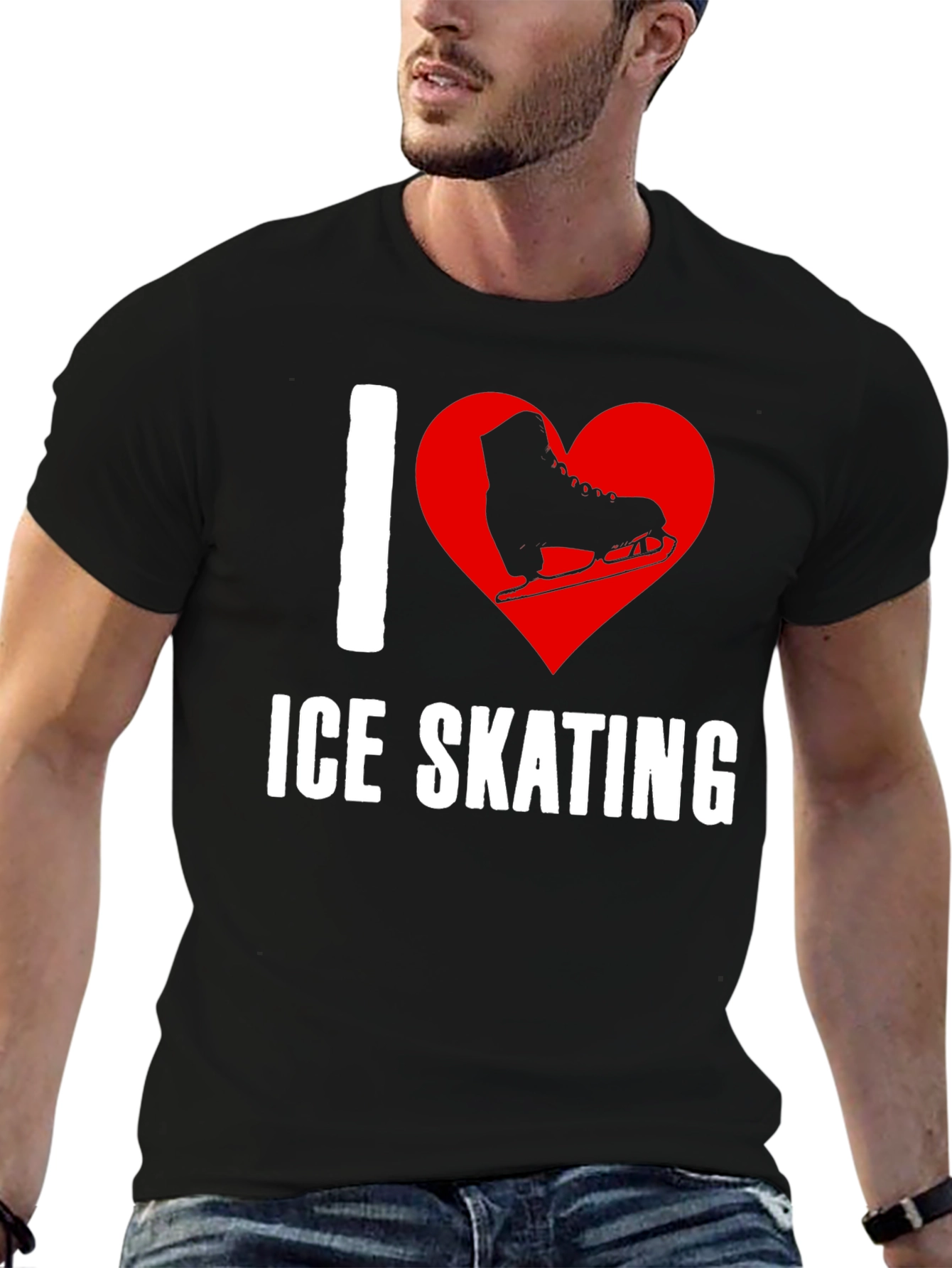 I Heart Ice Skating Graphic T-Shirt