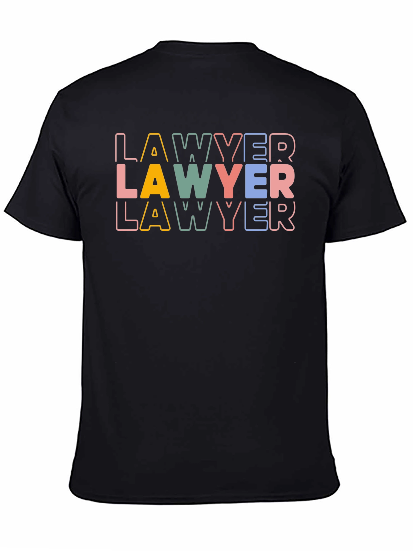 Lawyer Retro Graphic Tee - Black Cotton T-Shirt