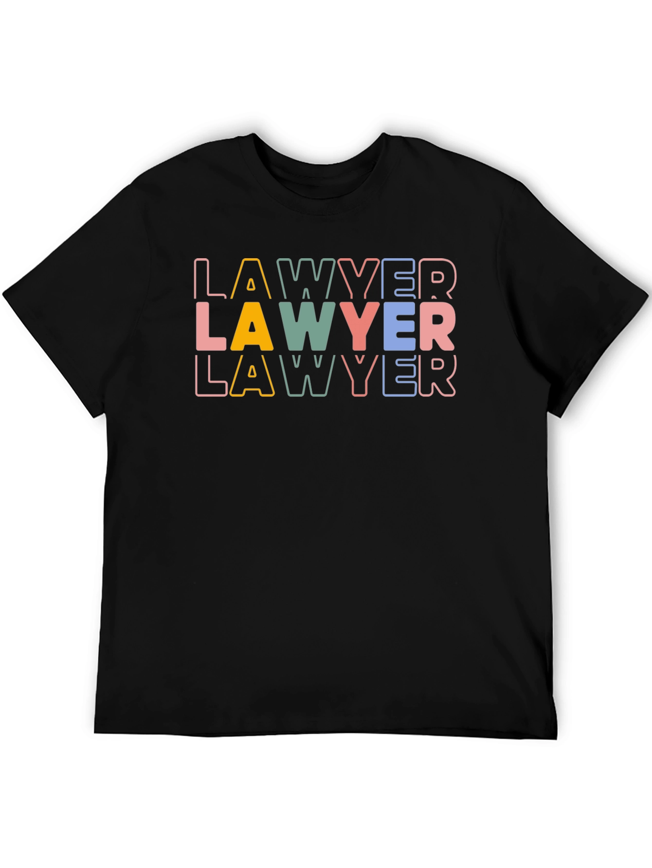 Lawyer Retro Graphic Tee - Black Cotton T-Shirt