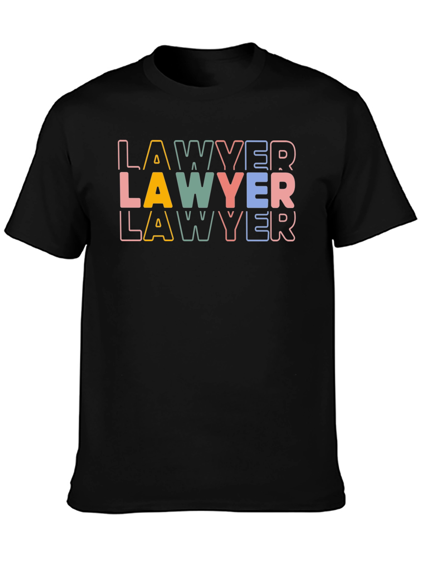 Lawyer Retro Graphic Tee - Black Cotton T-Shirt