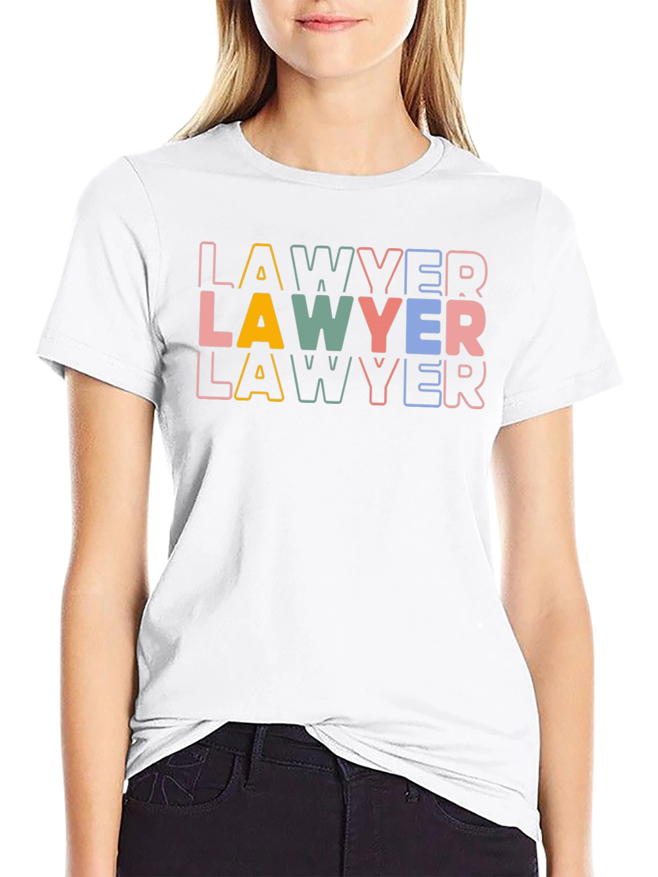 Lawyer Retro Graphic Tee - Black Cotton T-Shirt