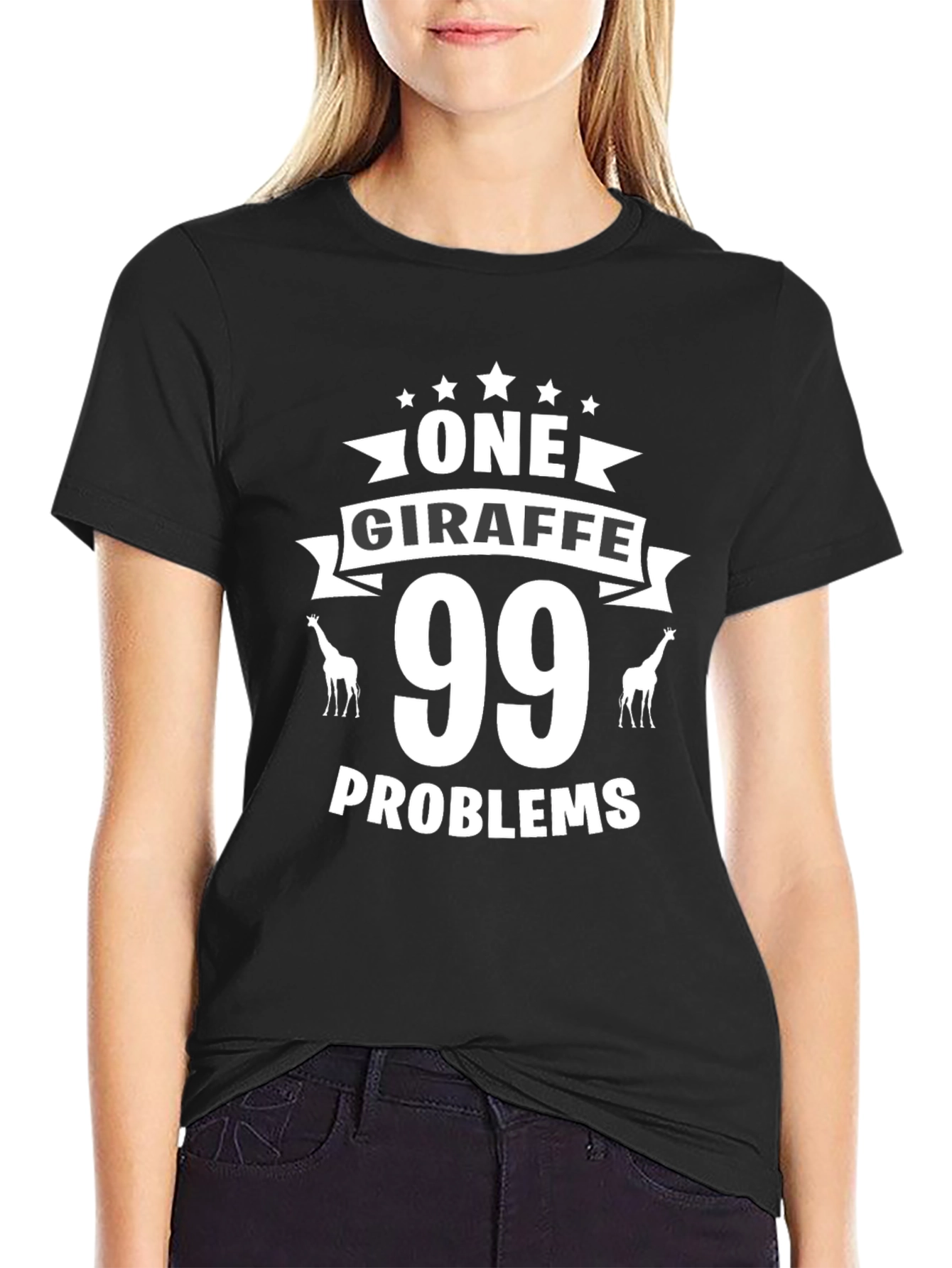 One Giraffe 99 Problems Graphic T-Shirt