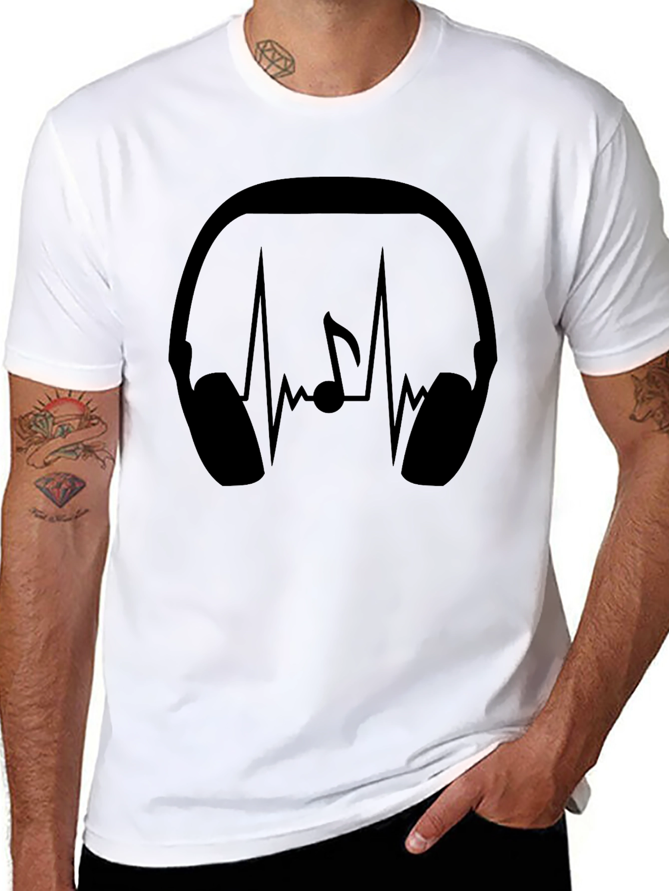 Music Lover Black Graphic Tee