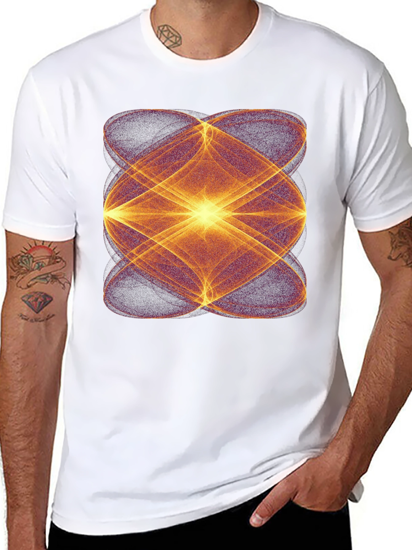 Abstract Geometric Black T-Shirt