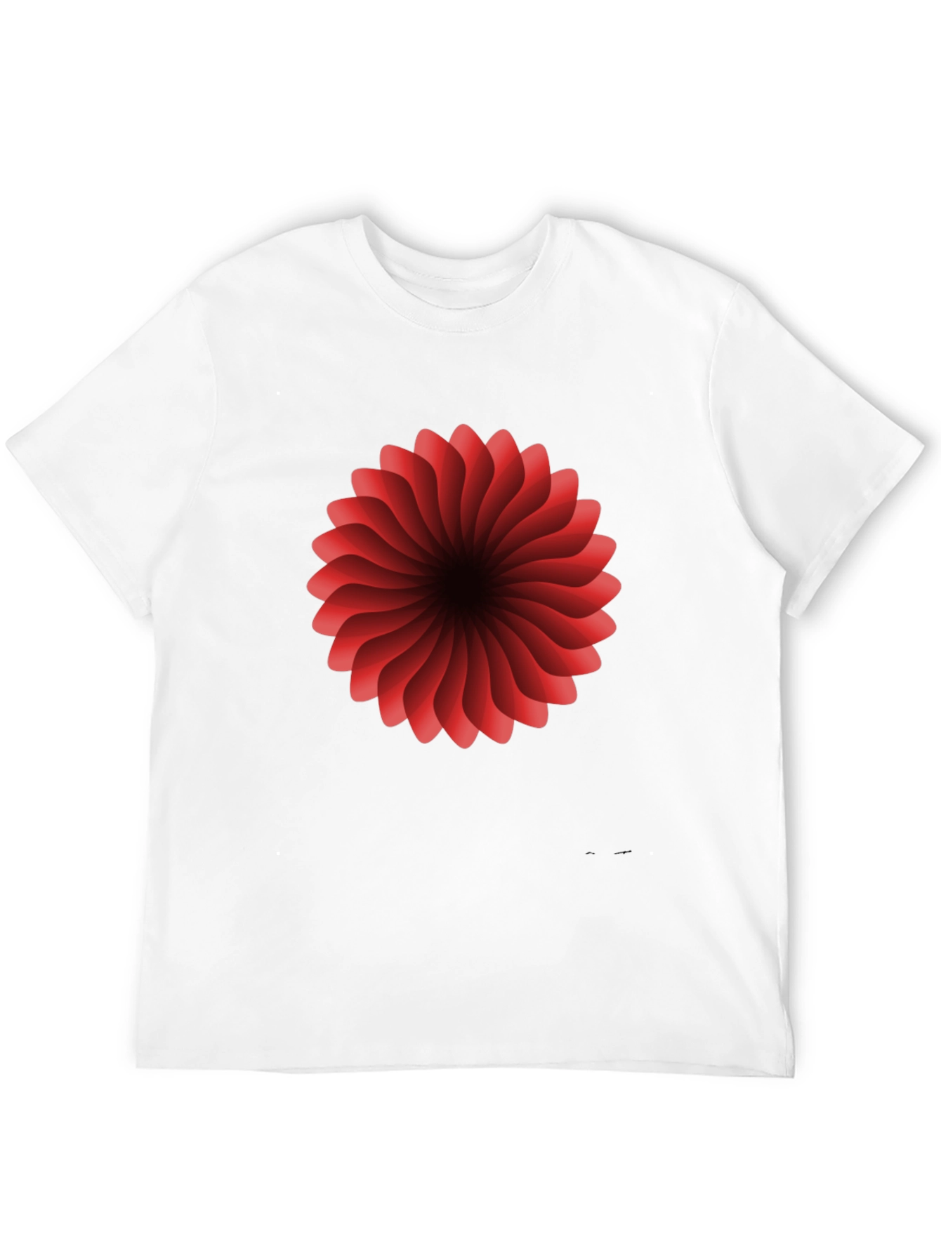 Red Floral Burst Graphic T-Shirt - Modern Design