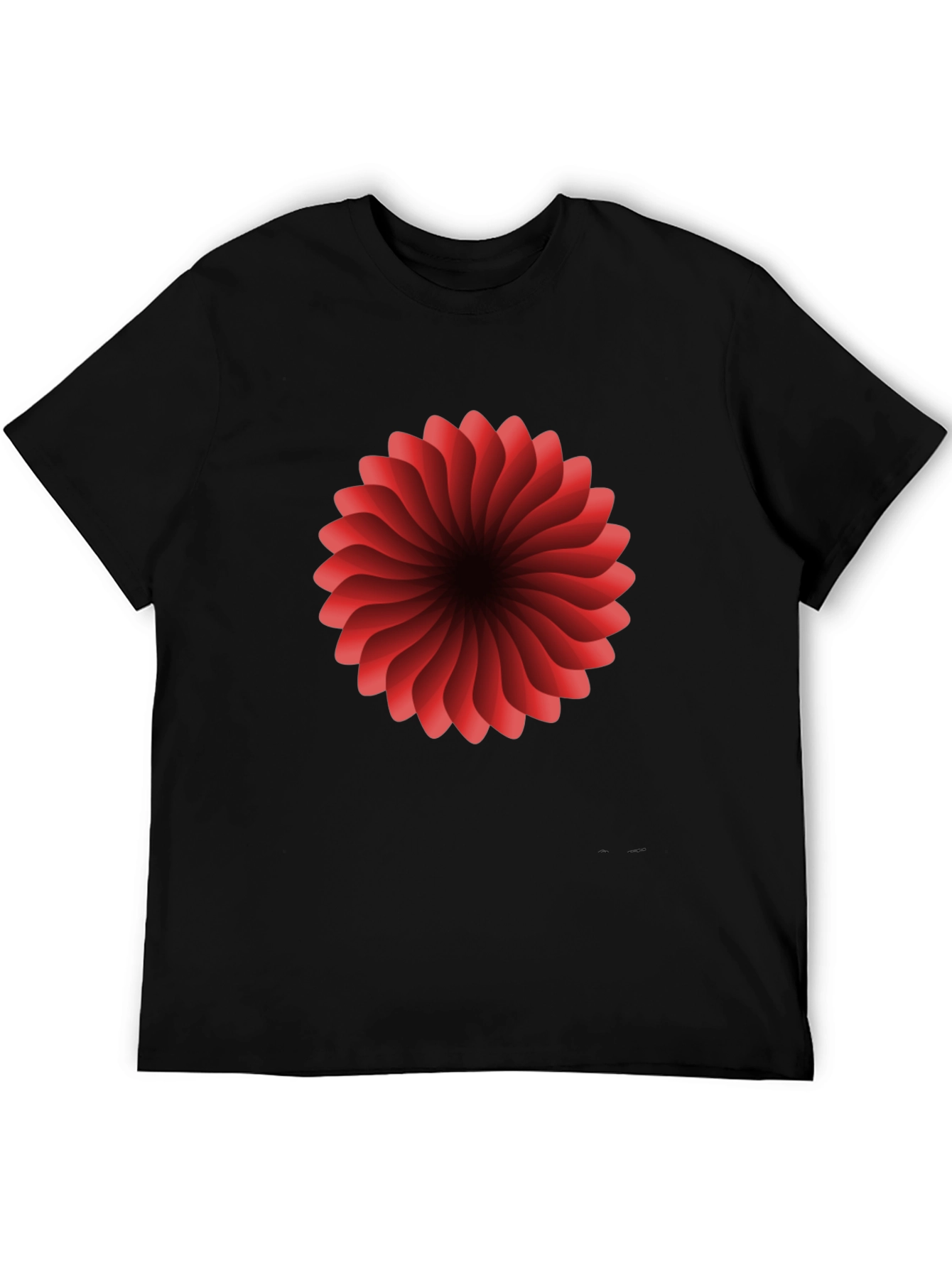 Red Floral Burst Graphic T-Shirt - Modern Design